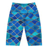 Women's watercolour print bike shorts front view