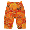 Women's watercolour pattern bike shorts front view