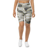 Women's monochrome luxe printed bike shorts front view