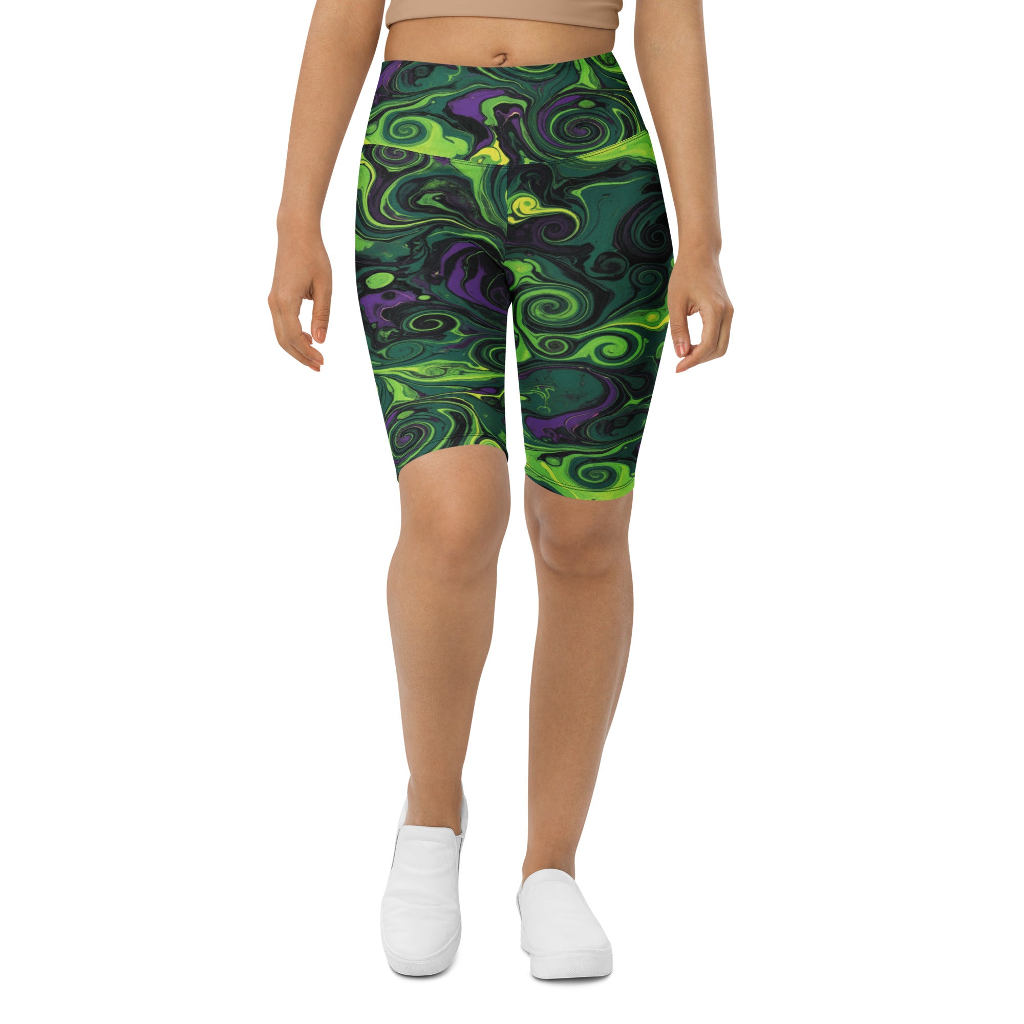 Liquid Marble Toxic Slime Bike Shorts | GearBunch