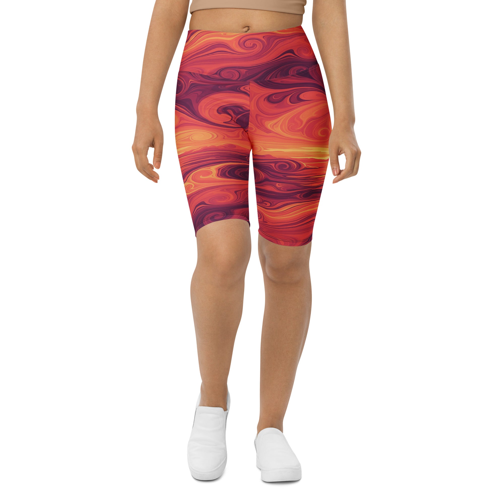 Liquid Marble Sunset Horizon Bike Shorts | GearBunch