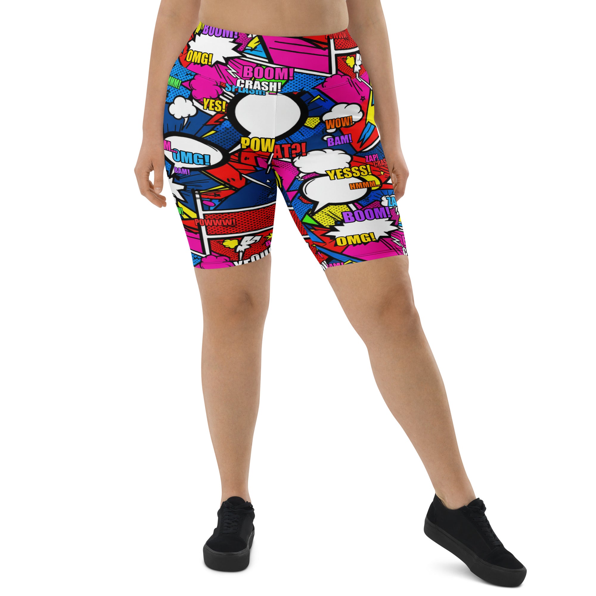 Comic Strip Ninja Night Bike Shorts | GearBunch