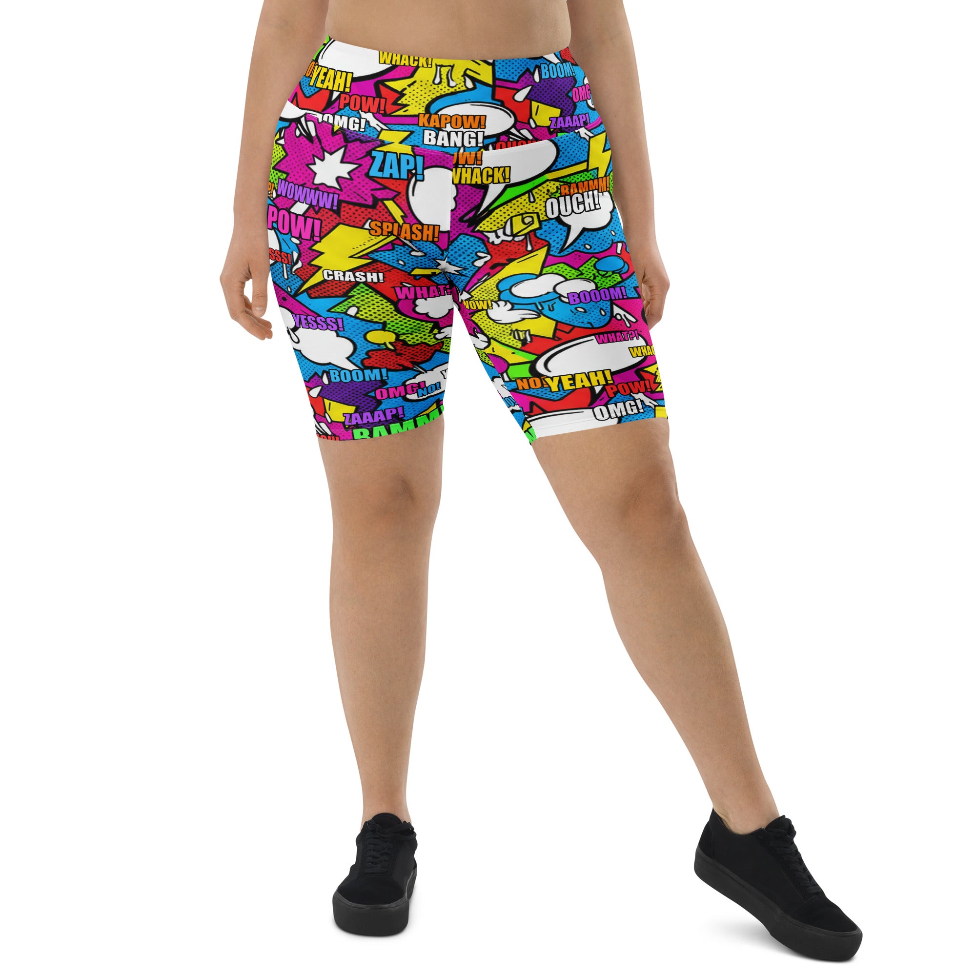 Comic Strip Graffiti Street Bike Shorts | GearBunch