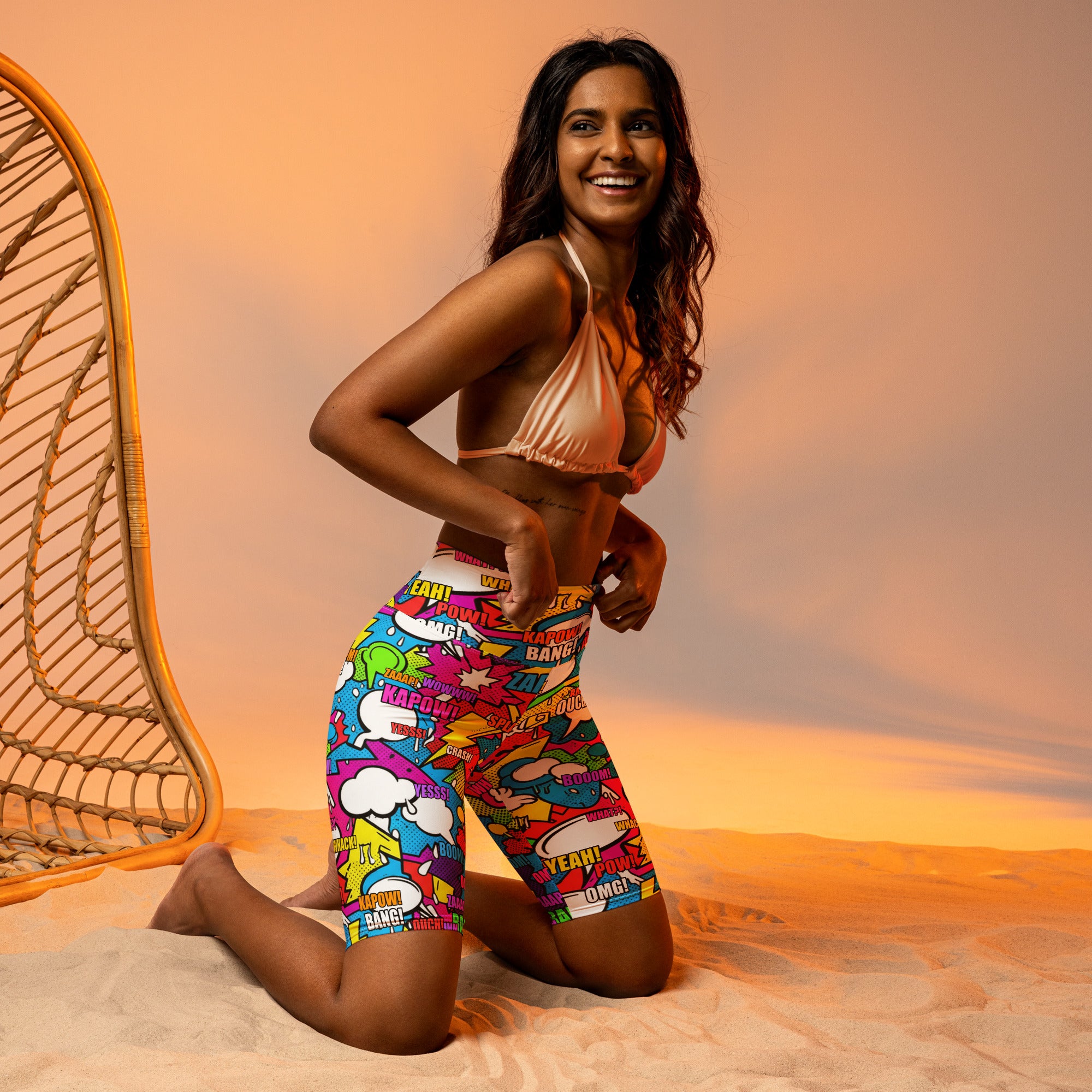 Comic Strip Graffiti Street Bike Shorts | GearBunch