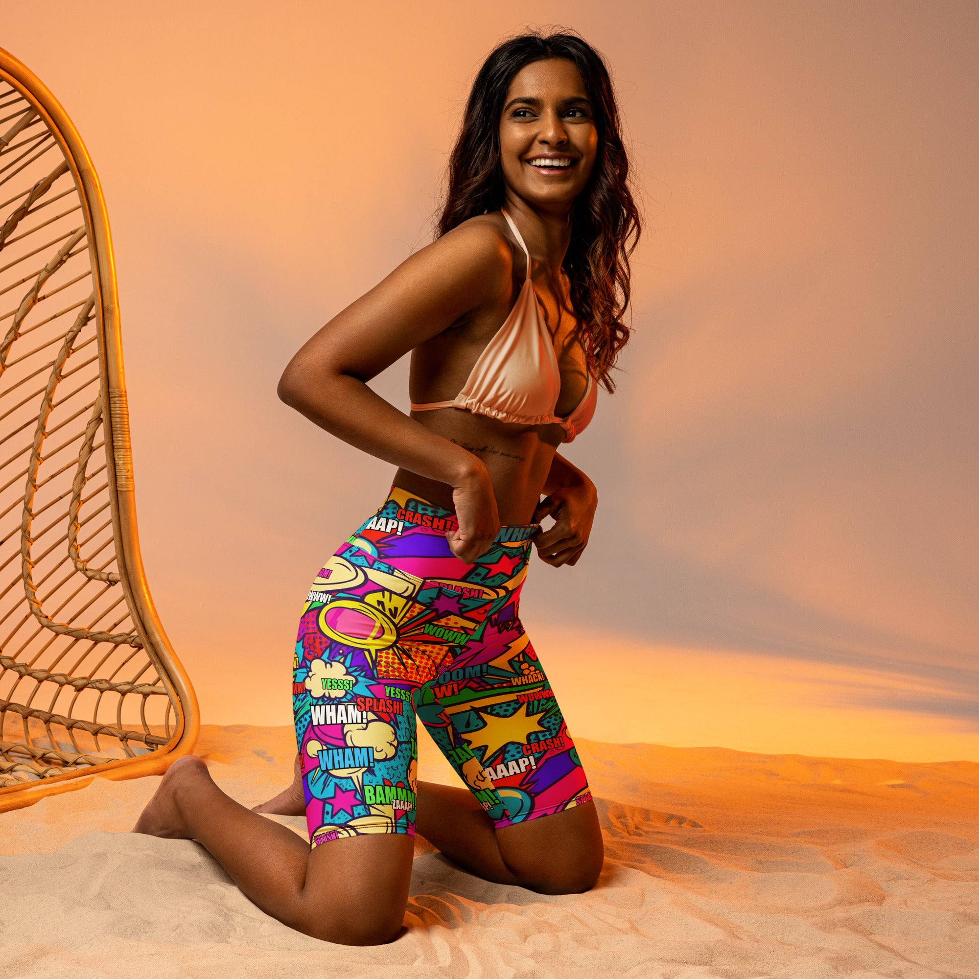Comic Strip Pirate Adventure Bike Shorts | GearBunch
