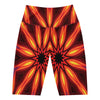 Women's psychedelic infrared bike shorts front view