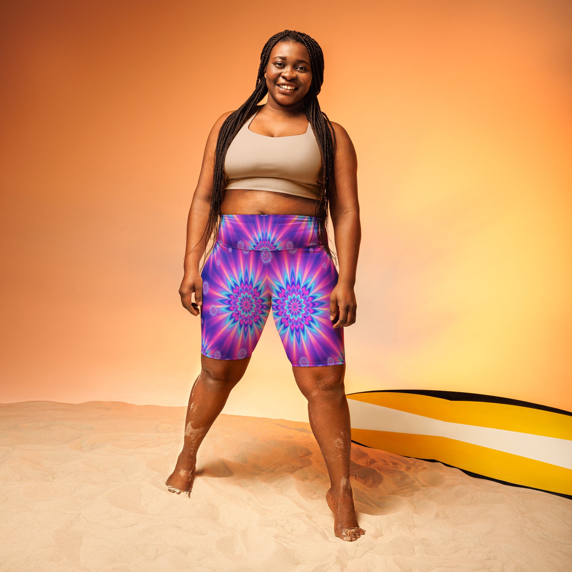 Psychedelic Vaporwave Dream Bike Shorts | GearBunch