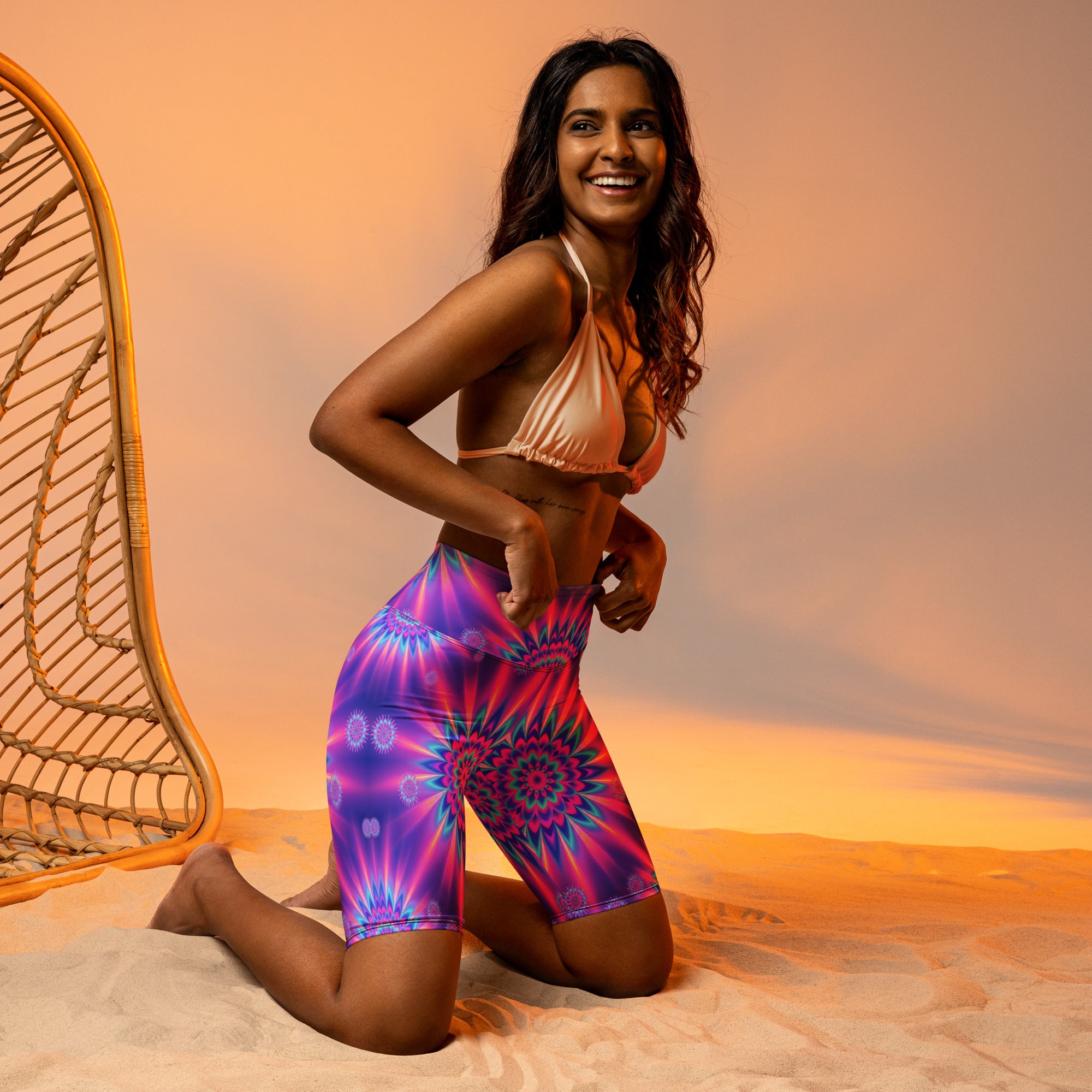 Psychedelic Vaporwave Dream Bike Shorts | GearBunch