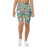 Women's kawaii ocean friends bike shorts front view