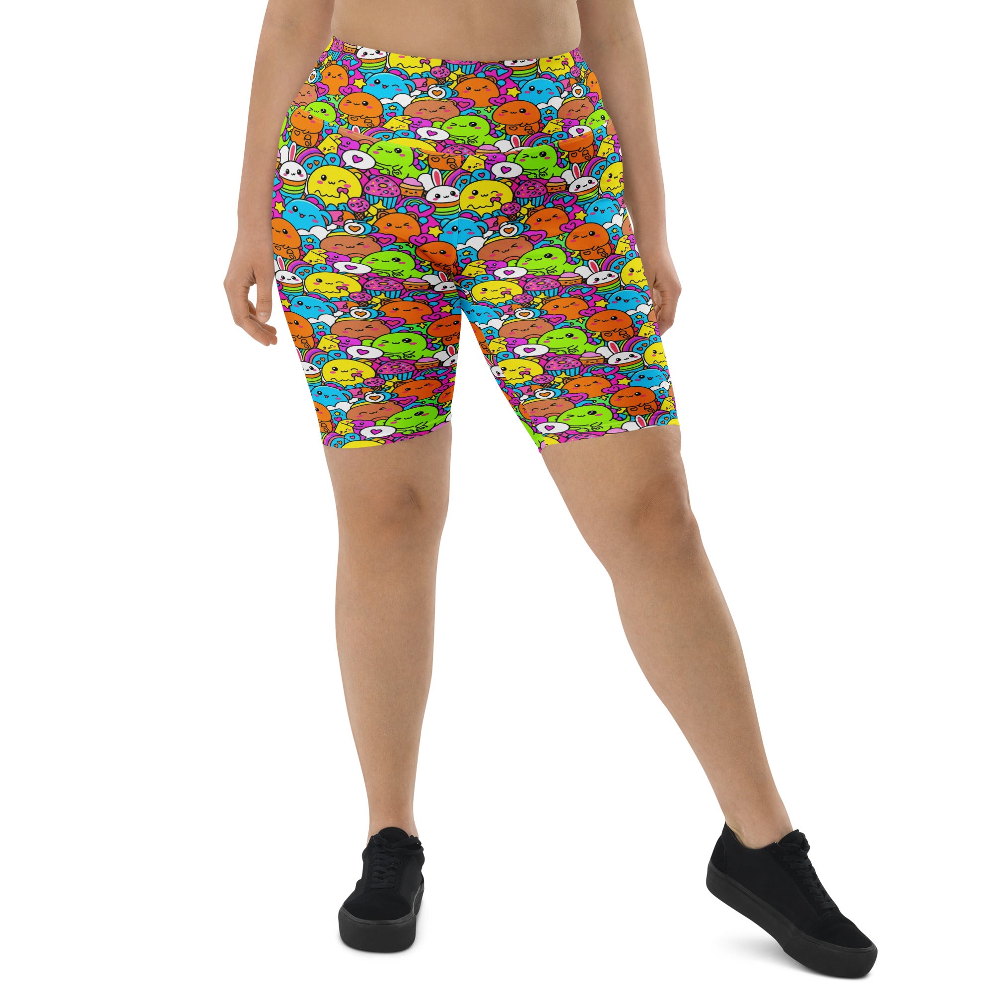 Kawaii Dinosaur Stomp Bike Shorts | GearBunch