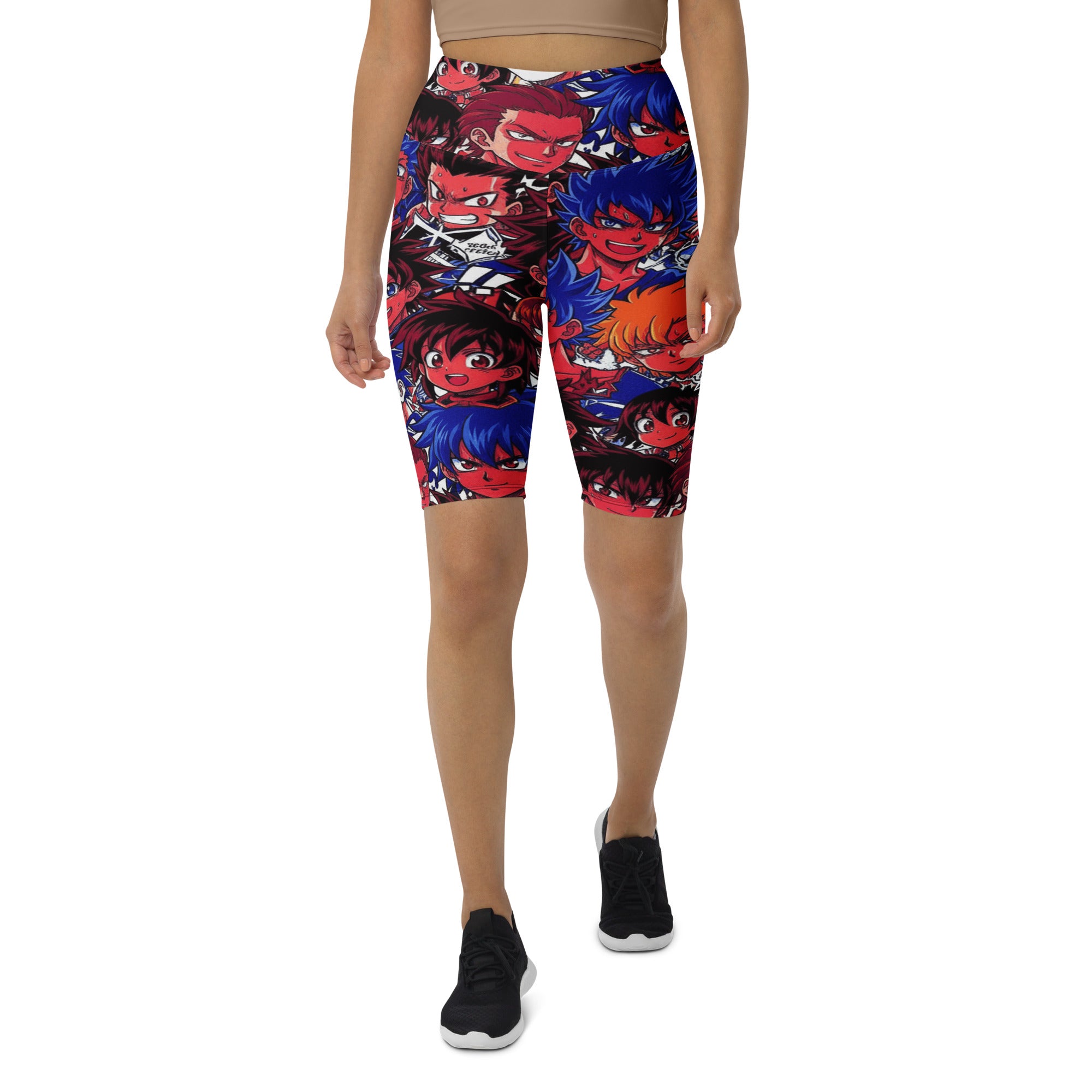 Anime Collage Dark Shonen Bike Shorts | GearBunch