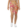 Women's anime collage printed bike shorts front view