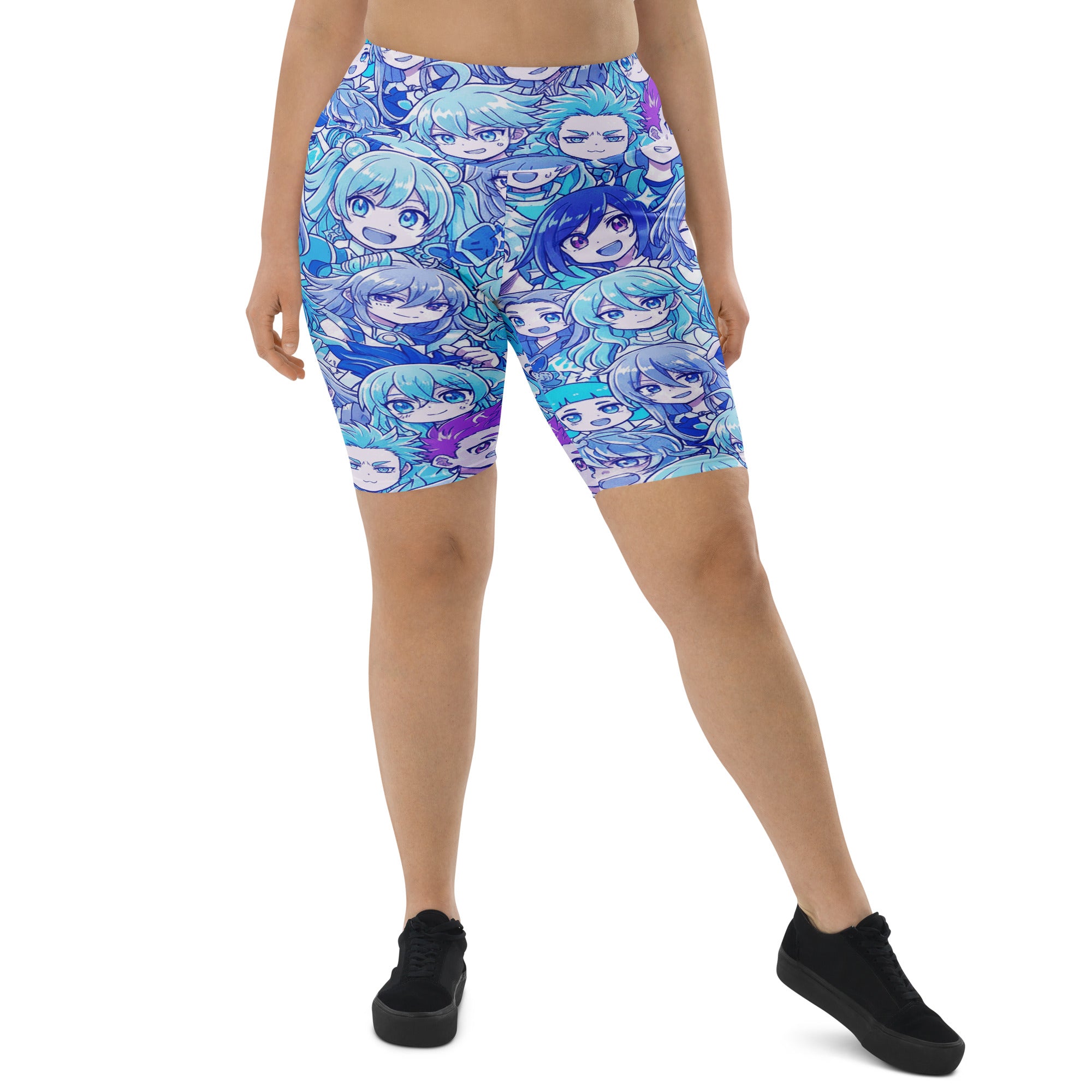 Anime Collage Ice Kingdom Bike Shorts | GearBunch