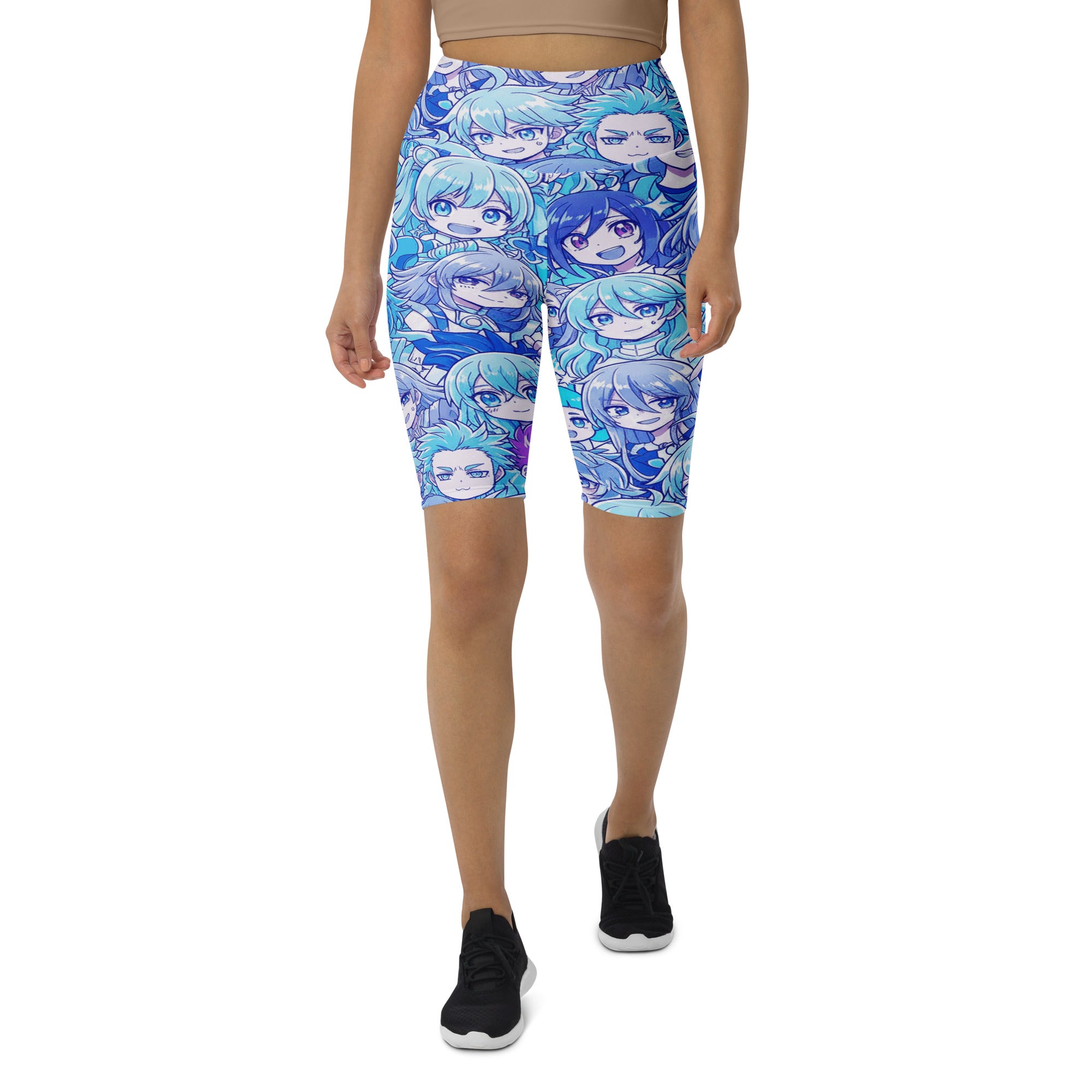 Anime Collage Ice Kingdom Bike Shorts | GearBunch