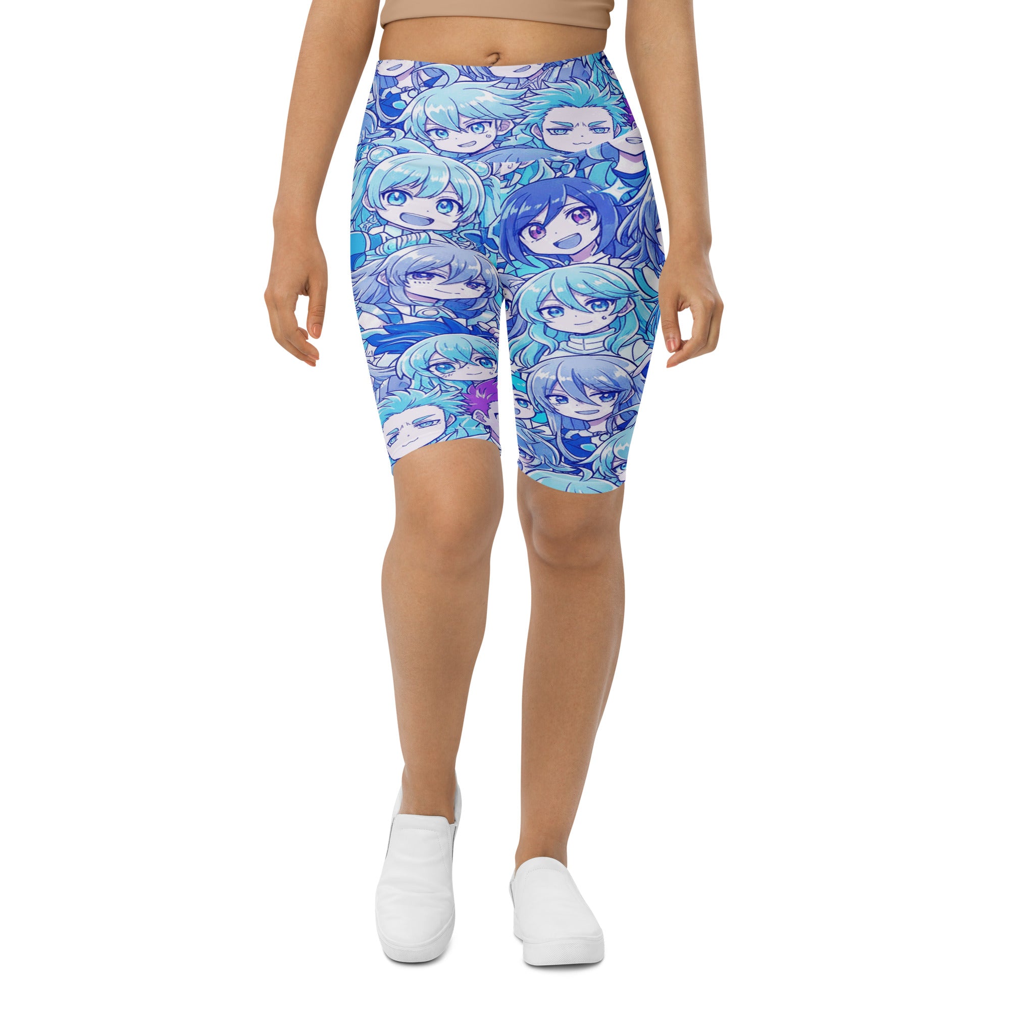 Anime Collage Ice Kingdom Bike Shorts | GearBunch
