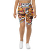 Women's puppy pile printed bike shorts front view