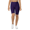 Women's cosmic space golf printed bike shorts front view