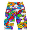 Women's comic strip classic hero printed bike shorts front view