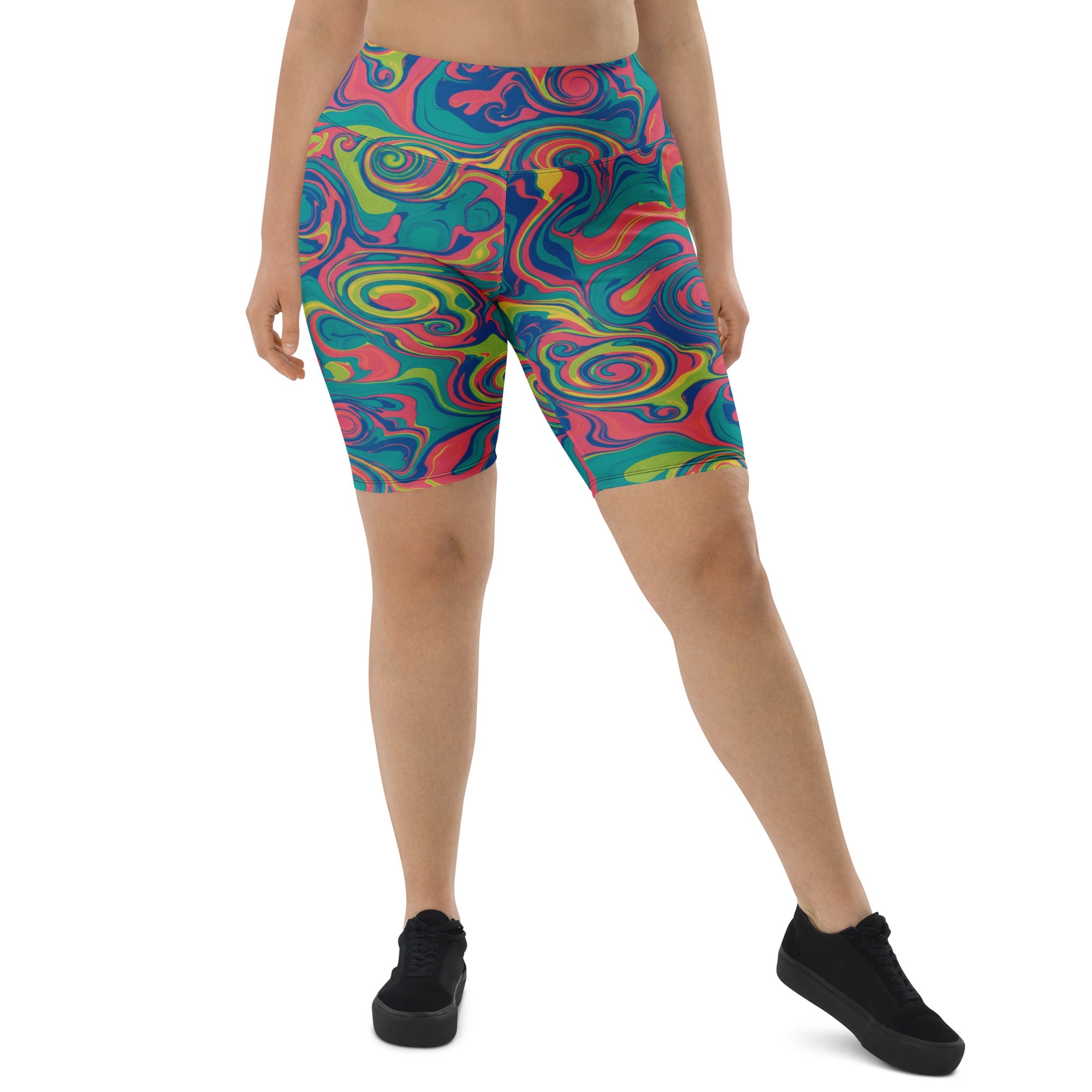 Liquid Marble Tropical Paradise Bike Shorts | GearBunch