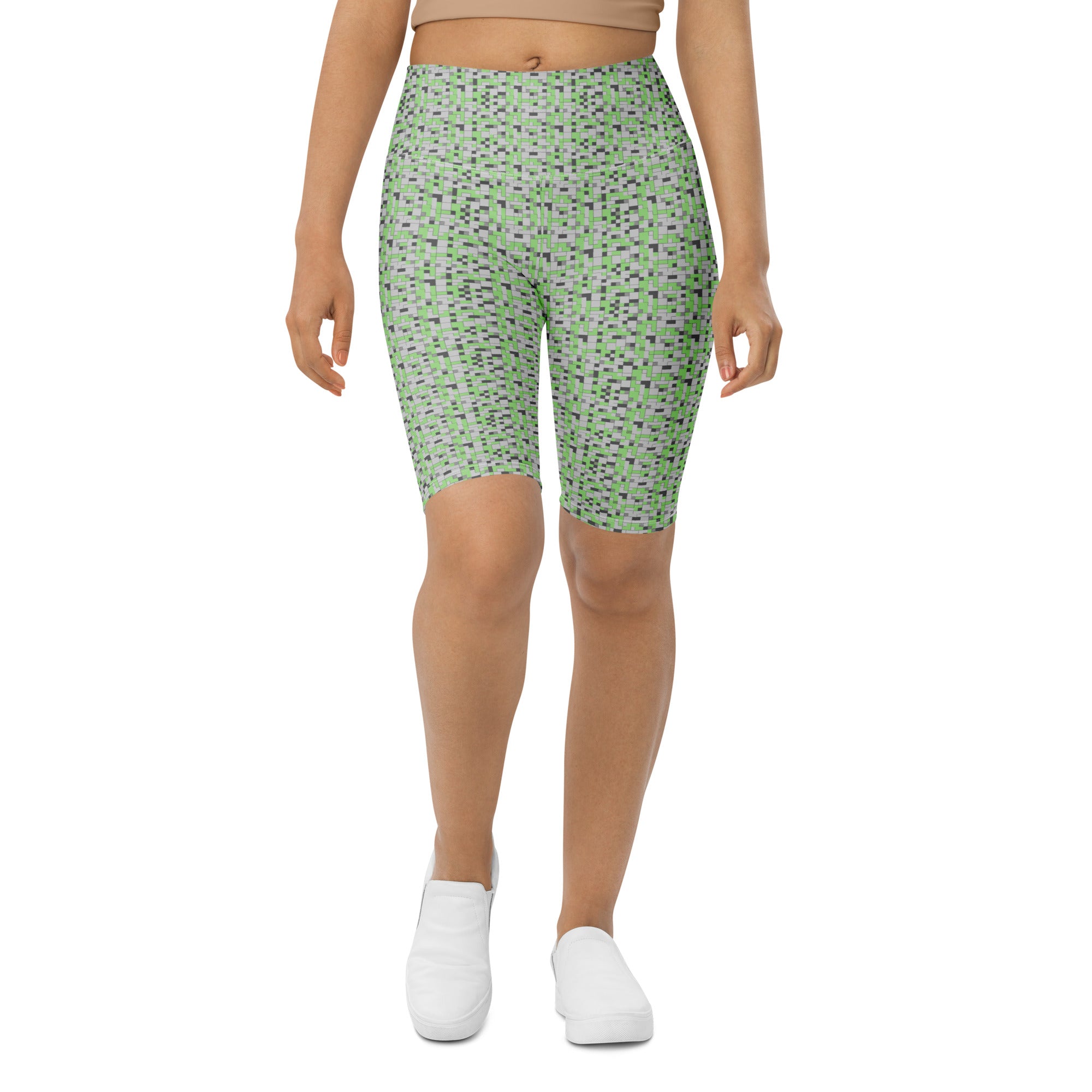 Small Blocks Geometric Bike Shorts | GearBunch