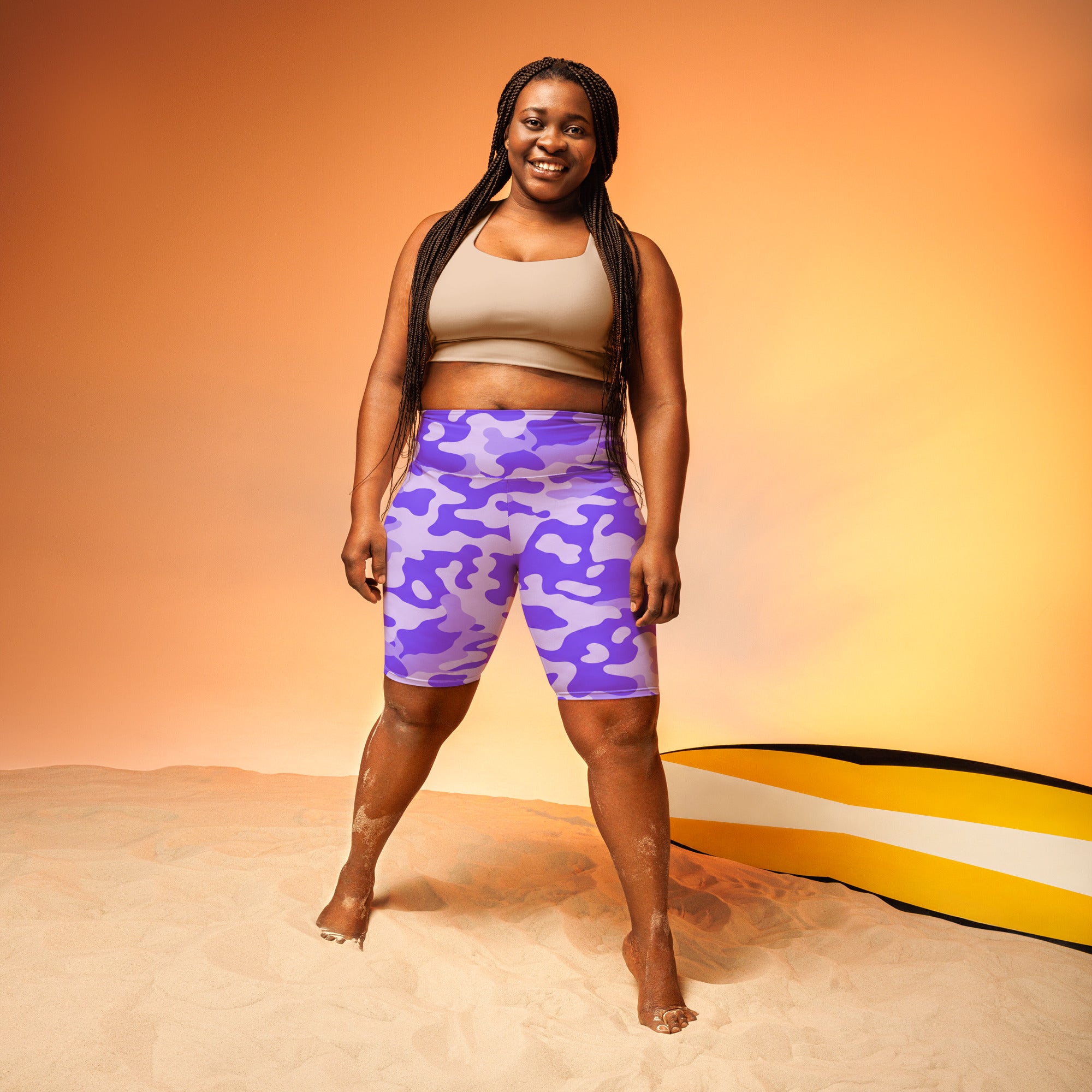 Lavender Camo Bike Shorts | GearBunch
