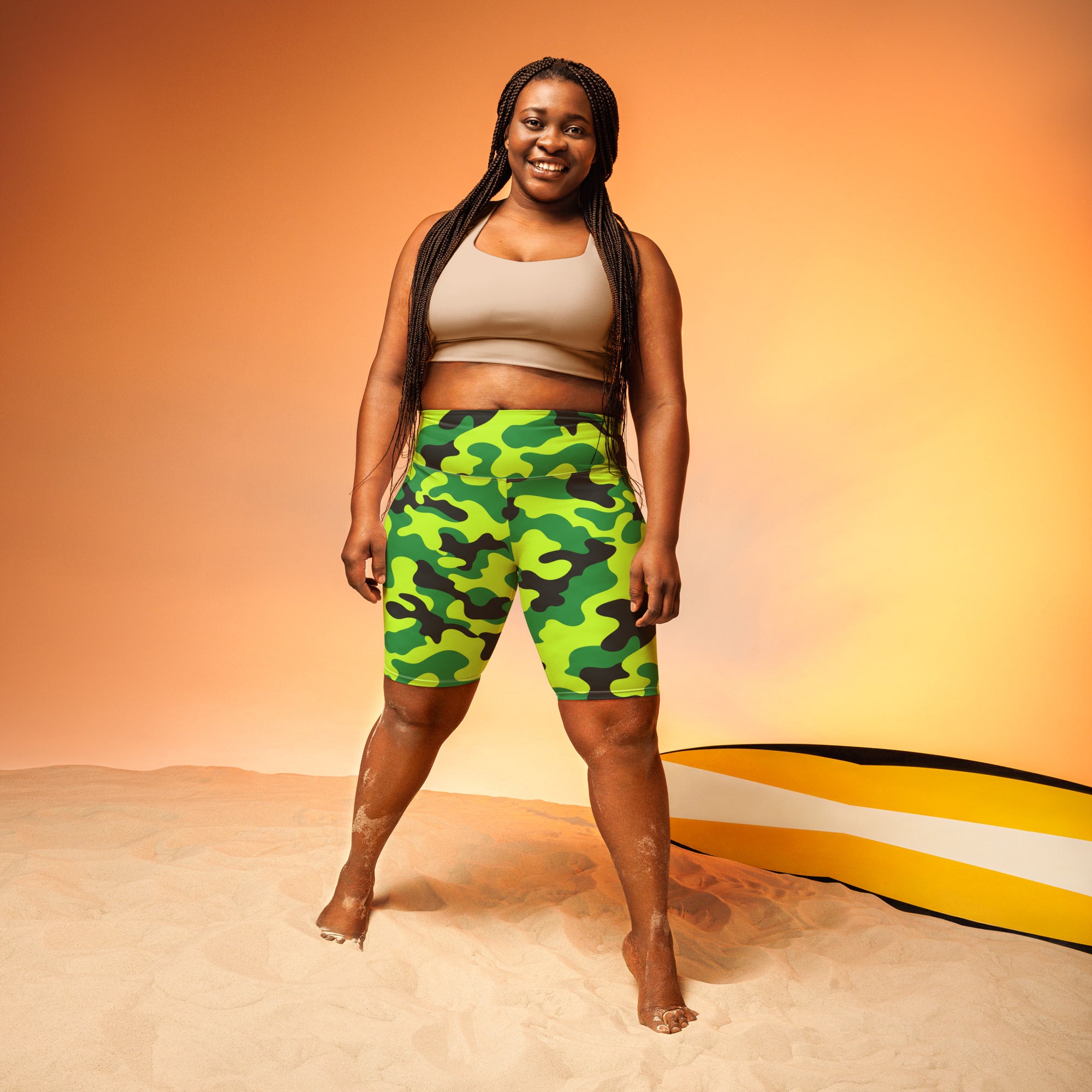 Neon Camo Bike Shorts | GearBunch