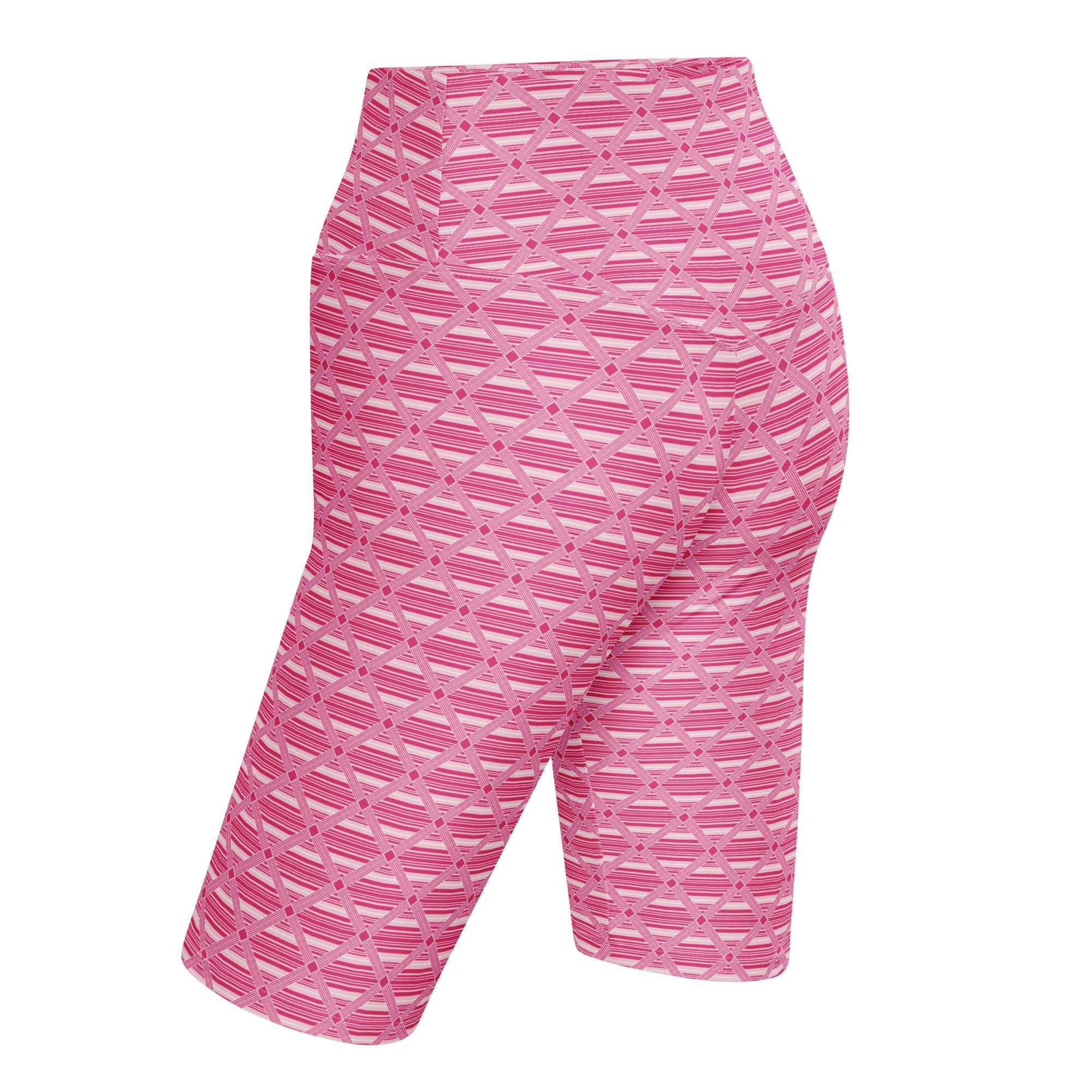 Pink Preppy Stripes Bike Shorts | GearBunch
