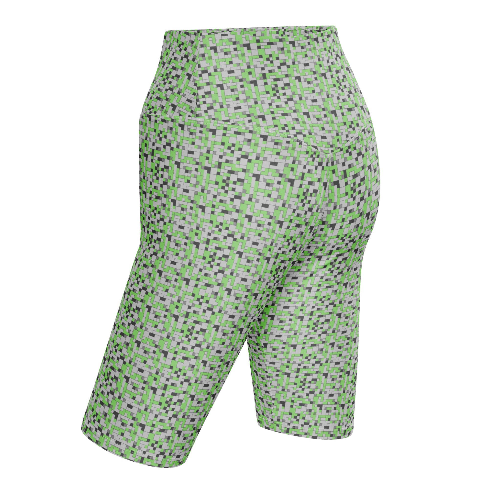 Small Blocks Geometric Bike Shorts | GearBunch