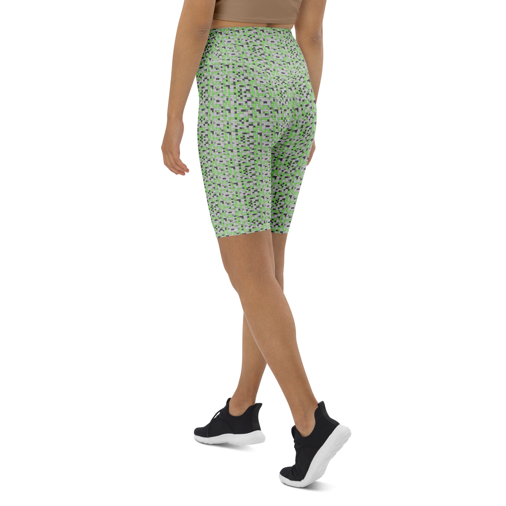 Small Blocks Geometric Bike Shorts | GearBunch