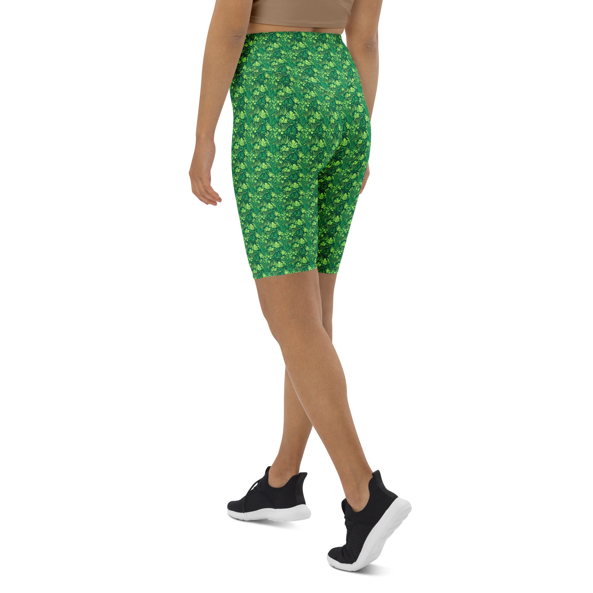 Minimalist Plant Illustration Bike Shorts | GearBunch