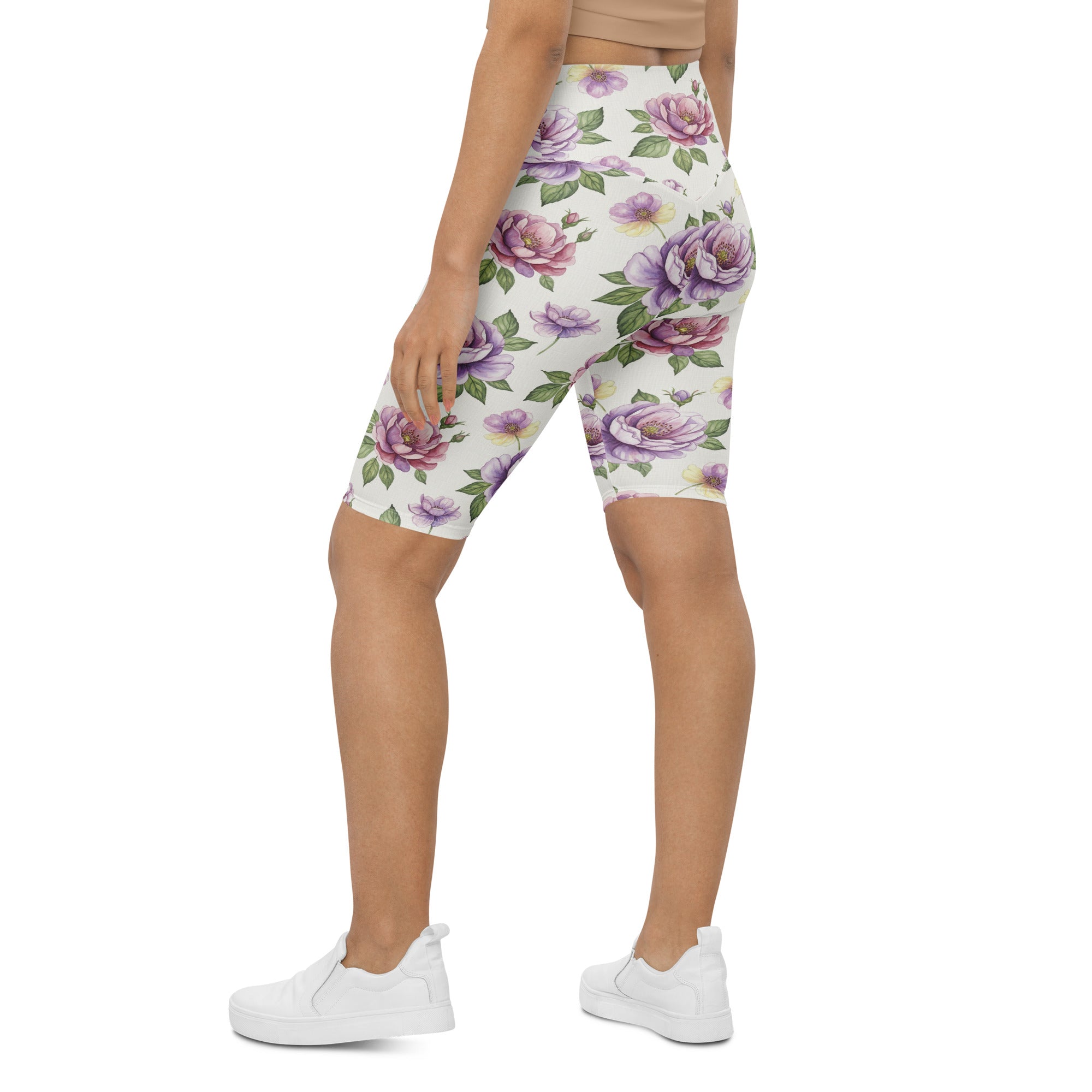 Watercolour Wildflowers Bike Shorts | GearBunch