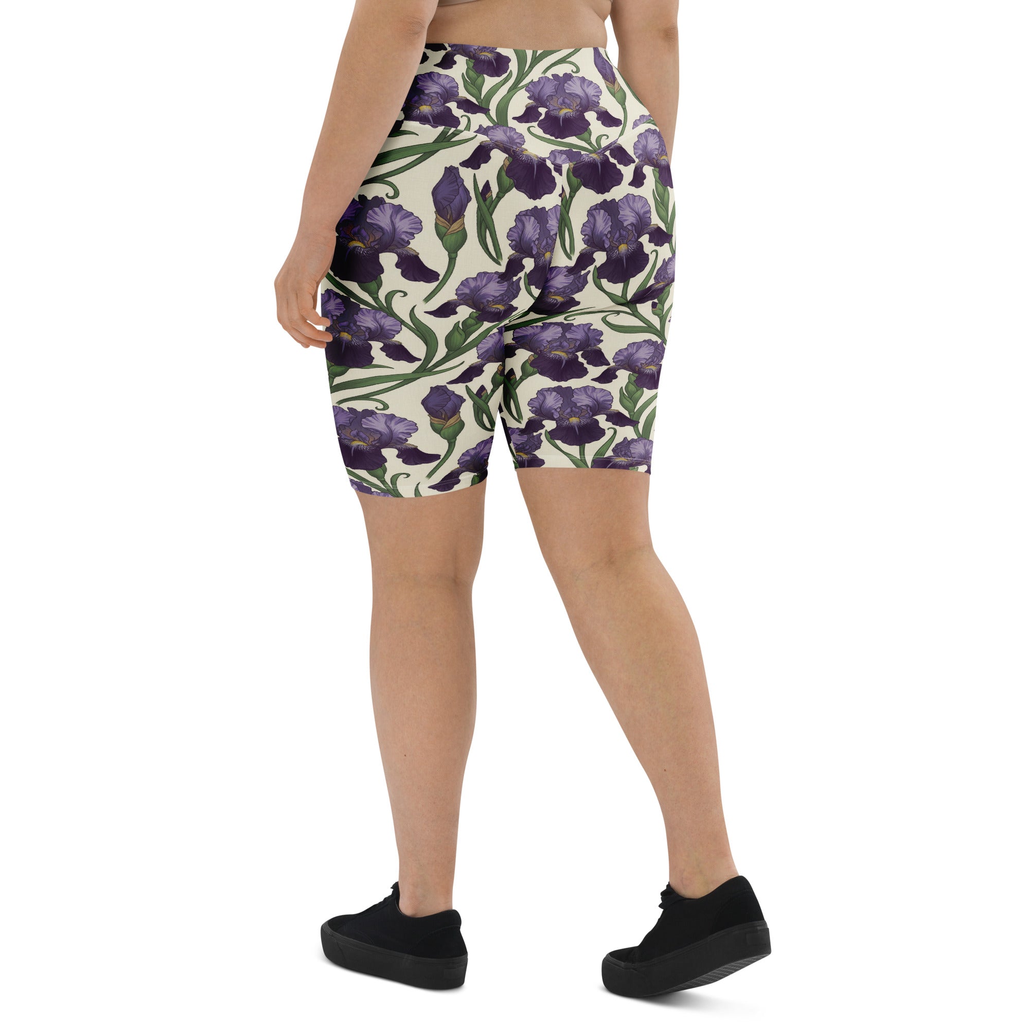 Art Nouveau Iris Bike Shorts | GearBunch