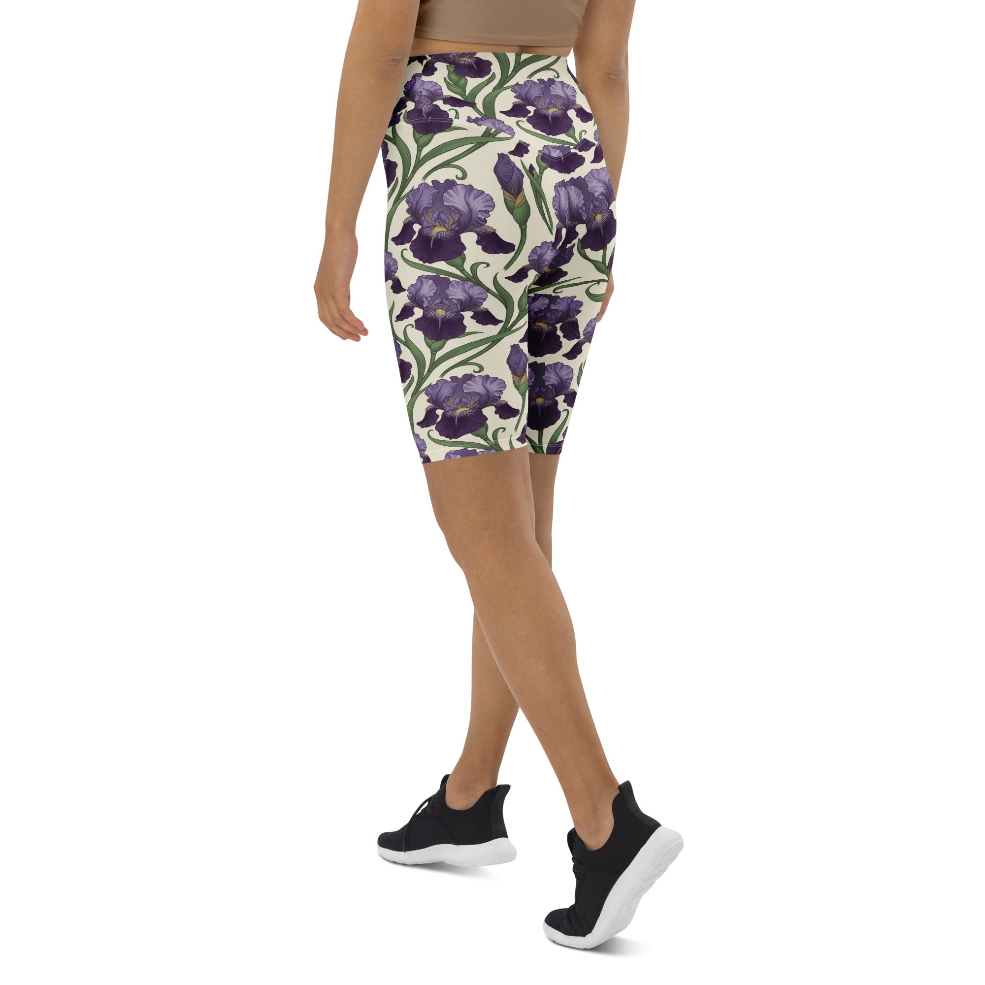 Art Nouveau Iris Bike Shorts | GearBunch