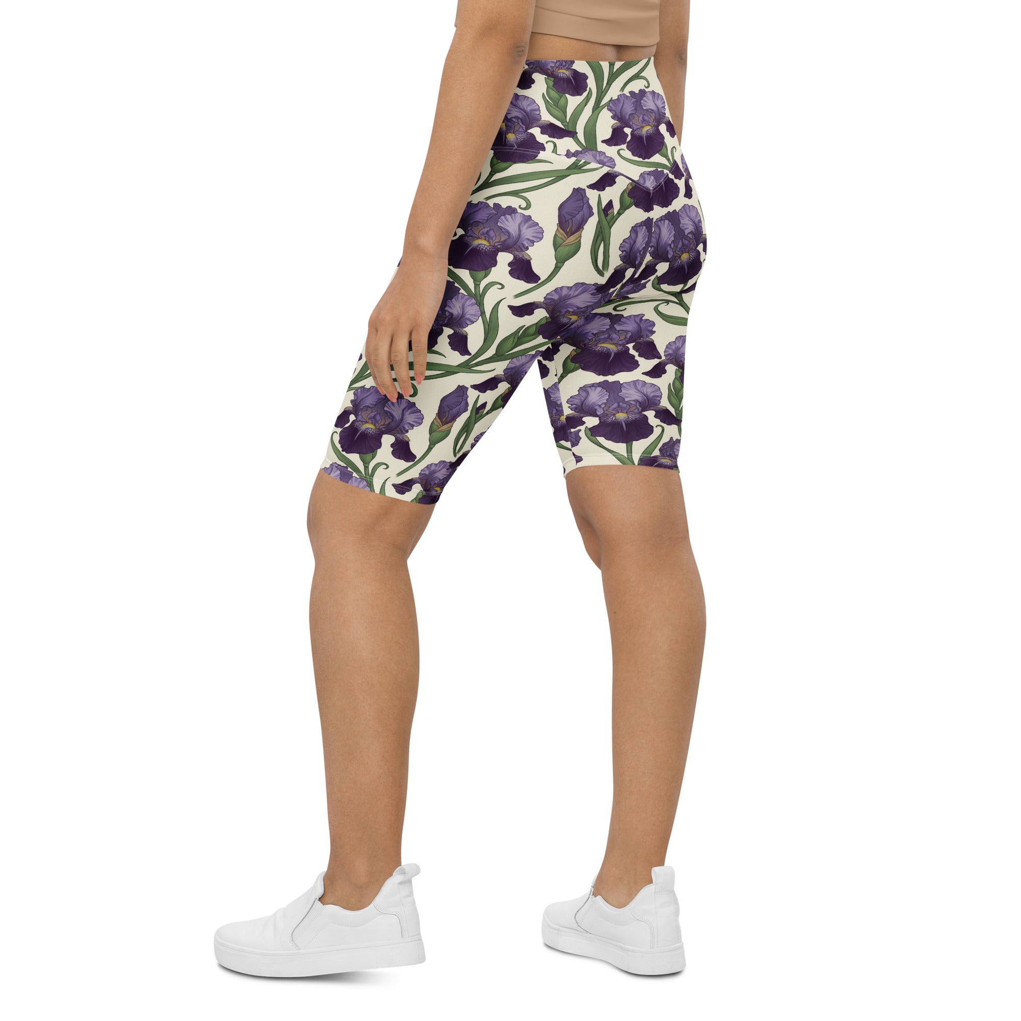 Art Nouveau Iris Bike Shorts | GearBunch