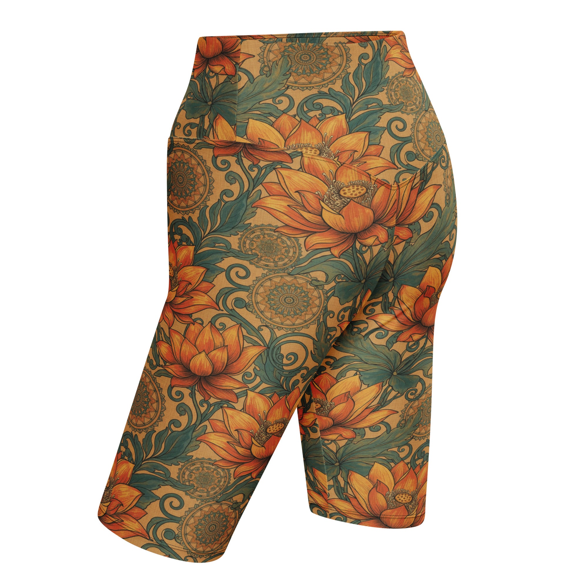Boho Lotus and Mandalas Bike Shorts | GearBunch