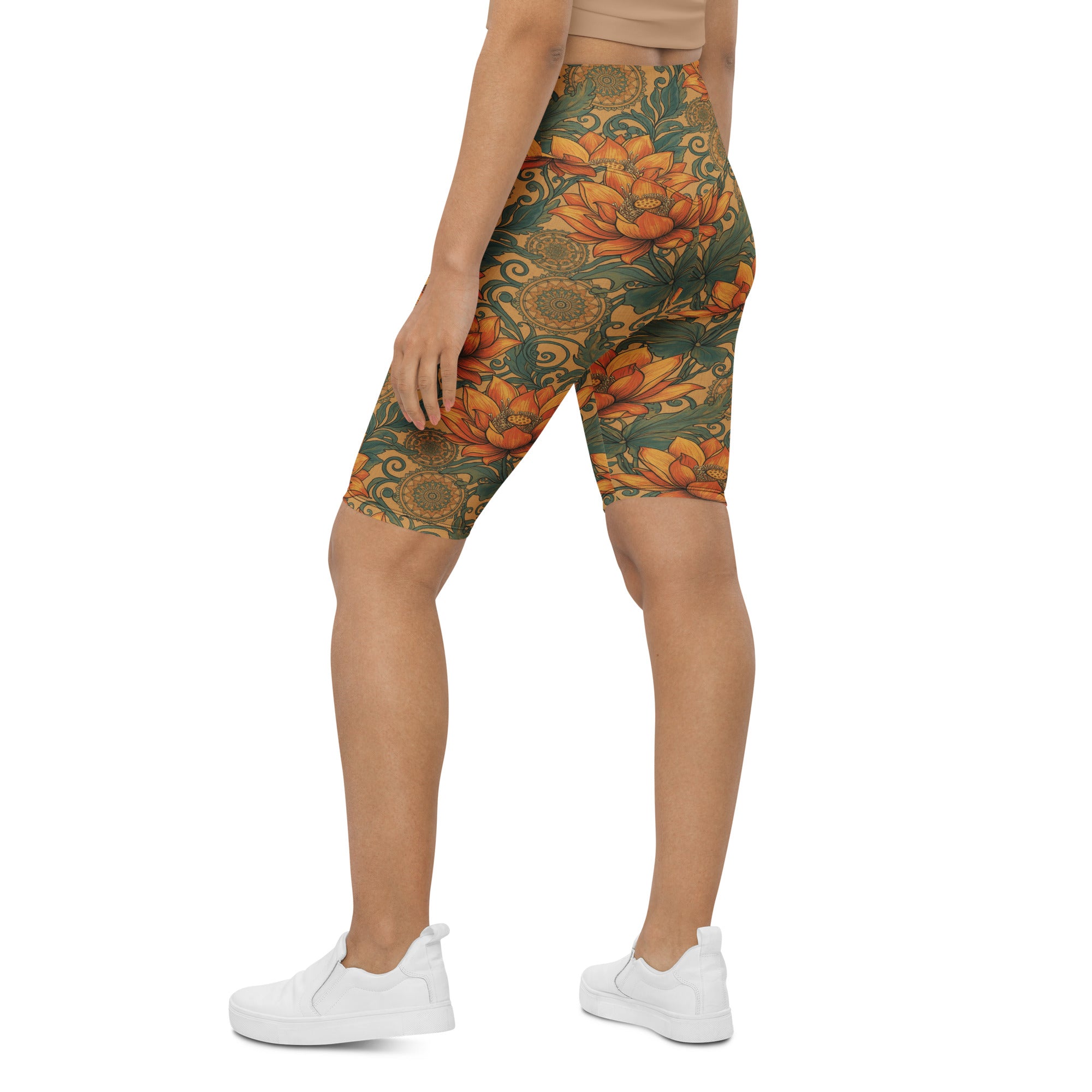 Boho Lotus and Mandalas Bike Shorts | GearBunch