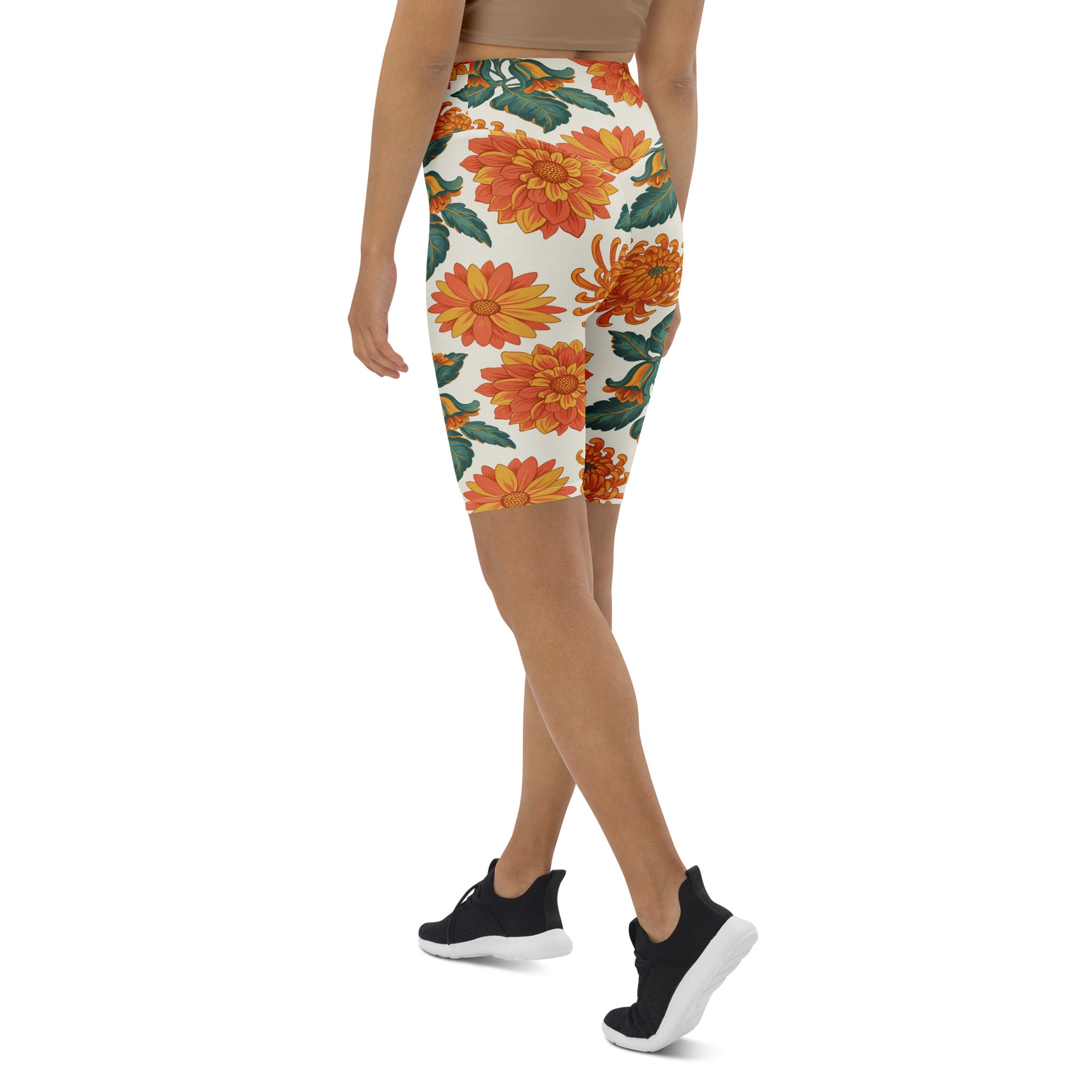Retro Floral Seventies Bike Shorts | GearBunch