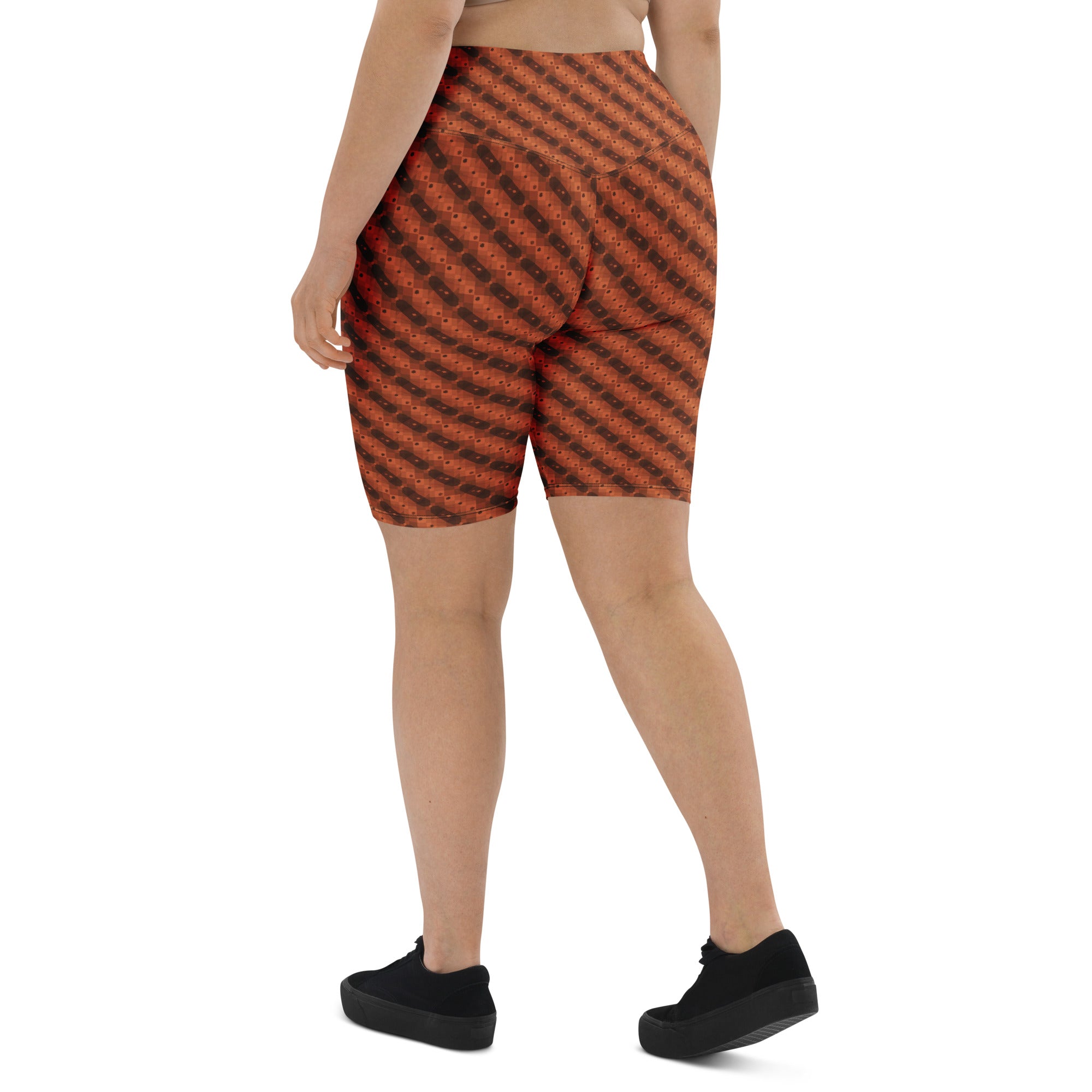 Autumn Gingham Check Bike Shorts | GearBunch