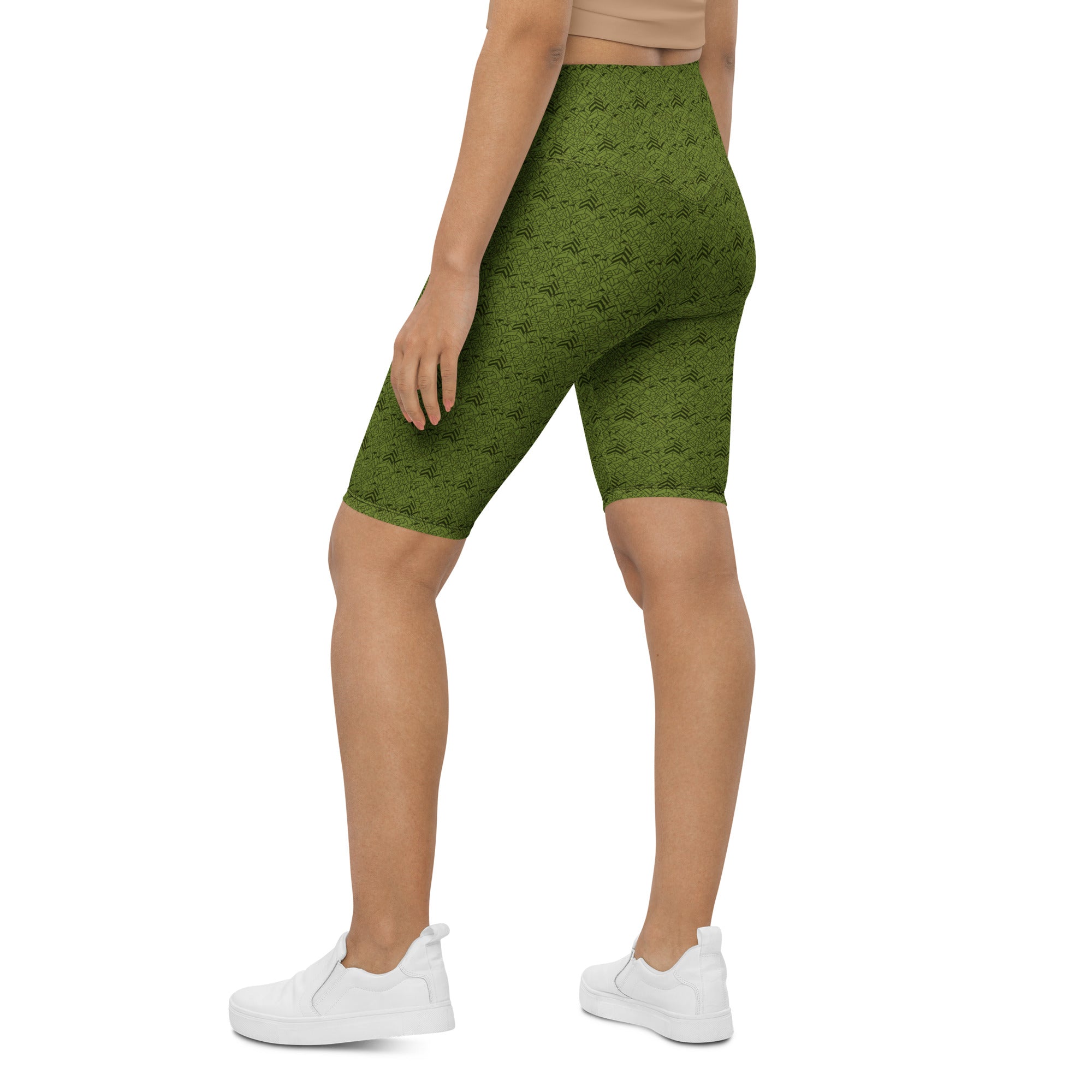 Velvet Olive Green Bike Shorts | GearBunch