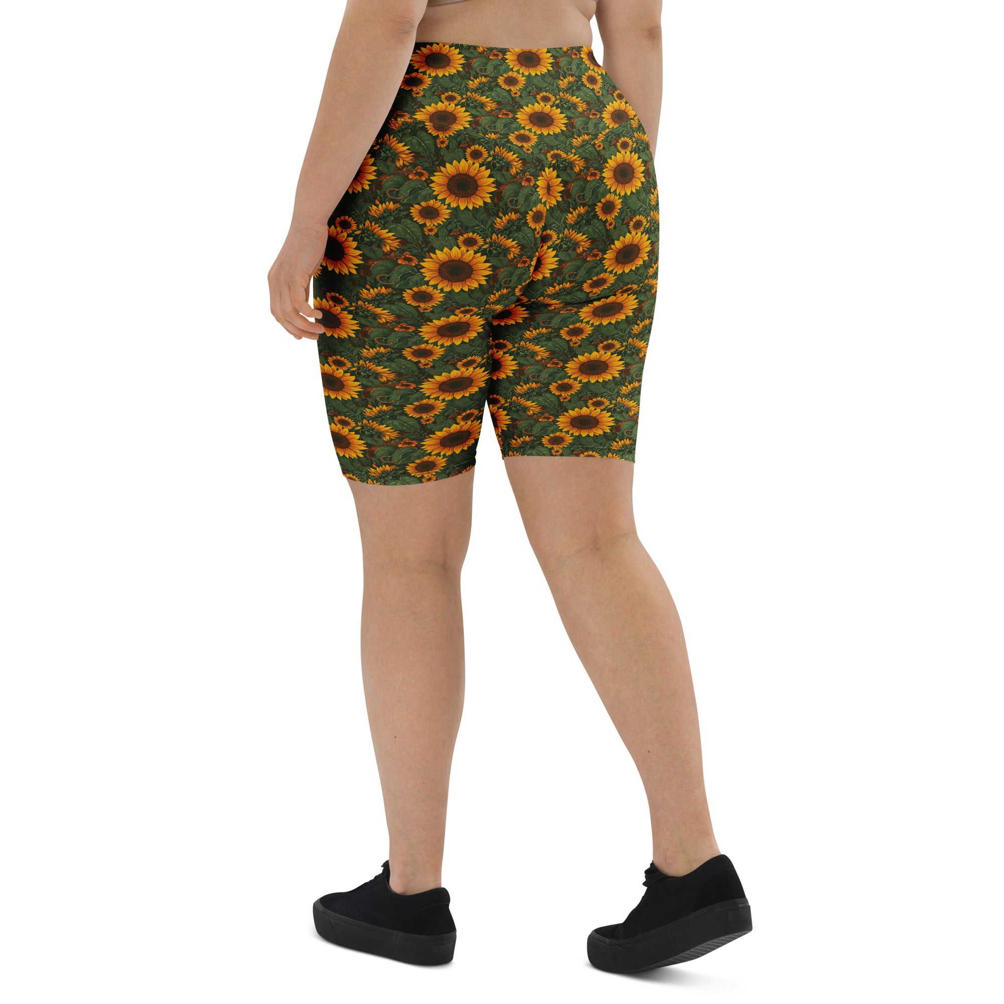Sunflower Cross Bike Shorts | GearBunch
