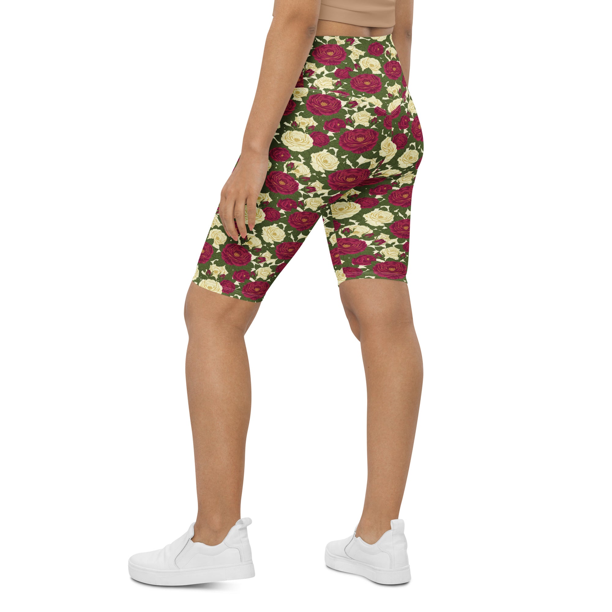 Taurus Rose Botanical Bike Shorts | GearBunch