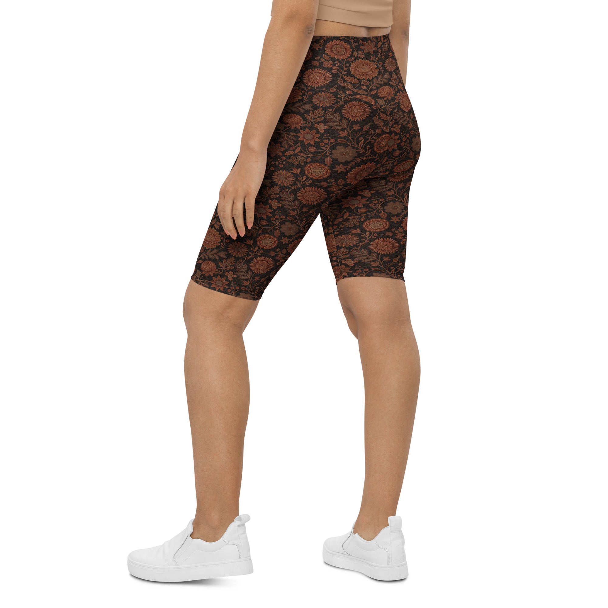 Copper Paillette Baroque Bike Shorts | GearBunch