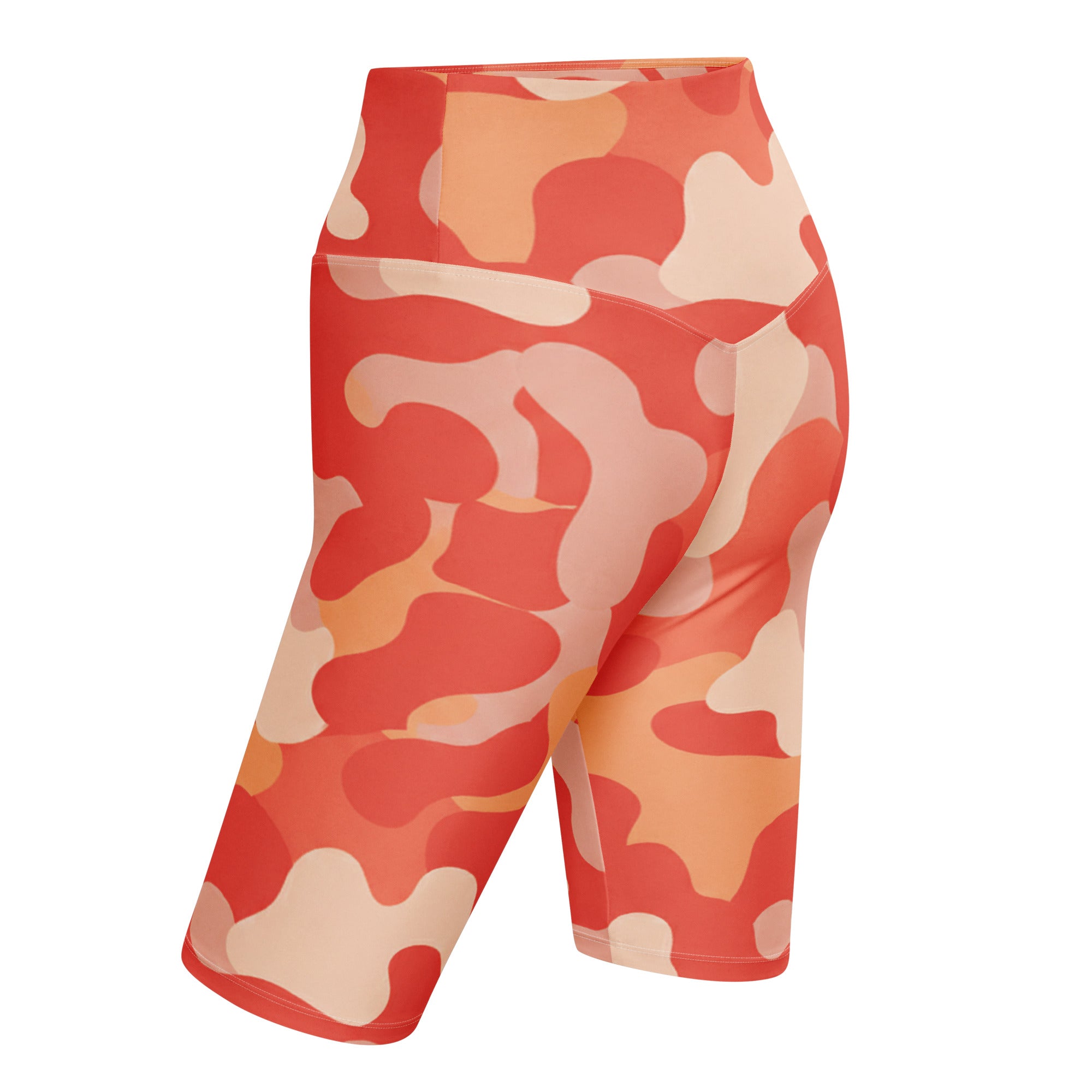 Coral Sunset Camo Bike Shorts | GearBunch