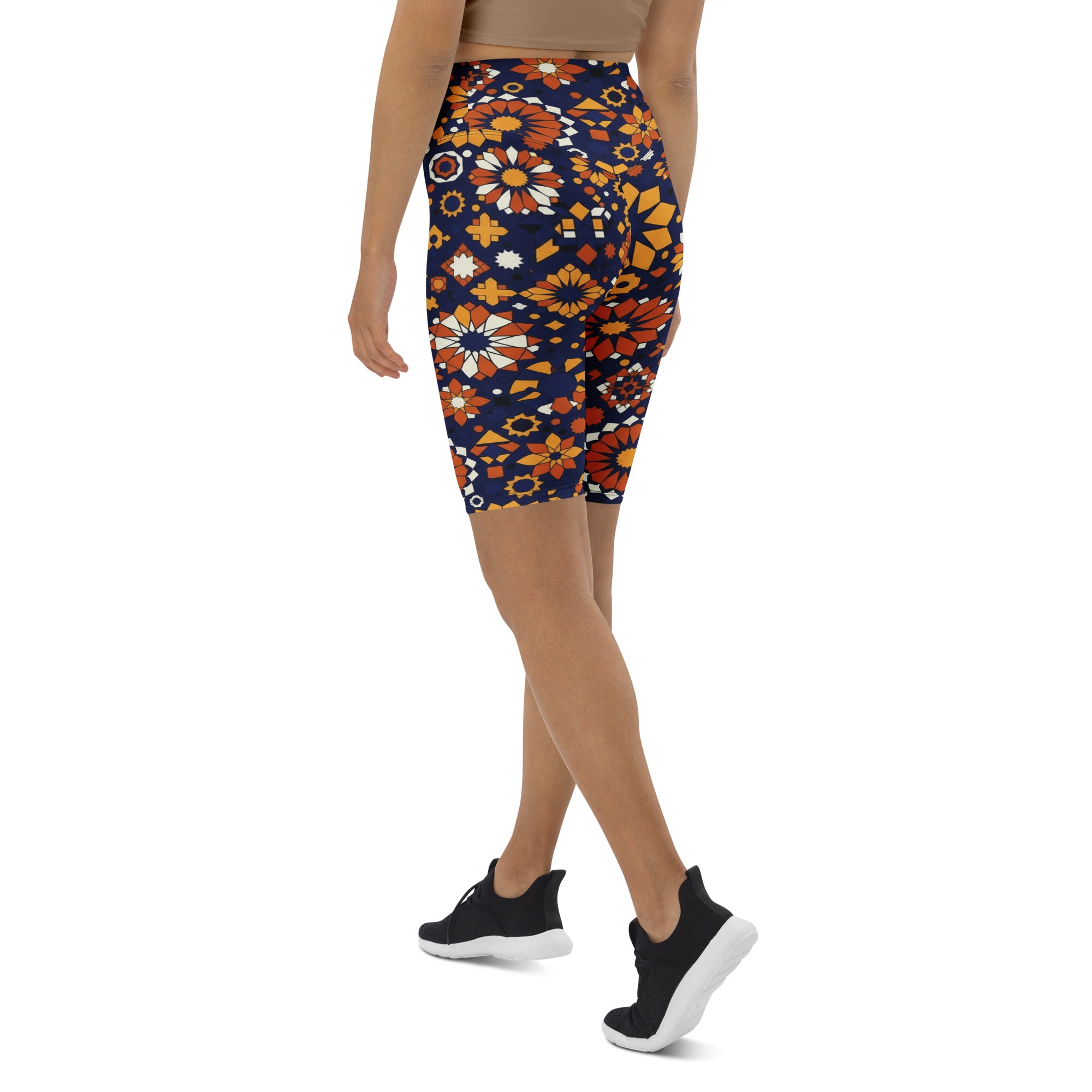 Zellige Indigo Saffron Bike Shorts | GearBunch