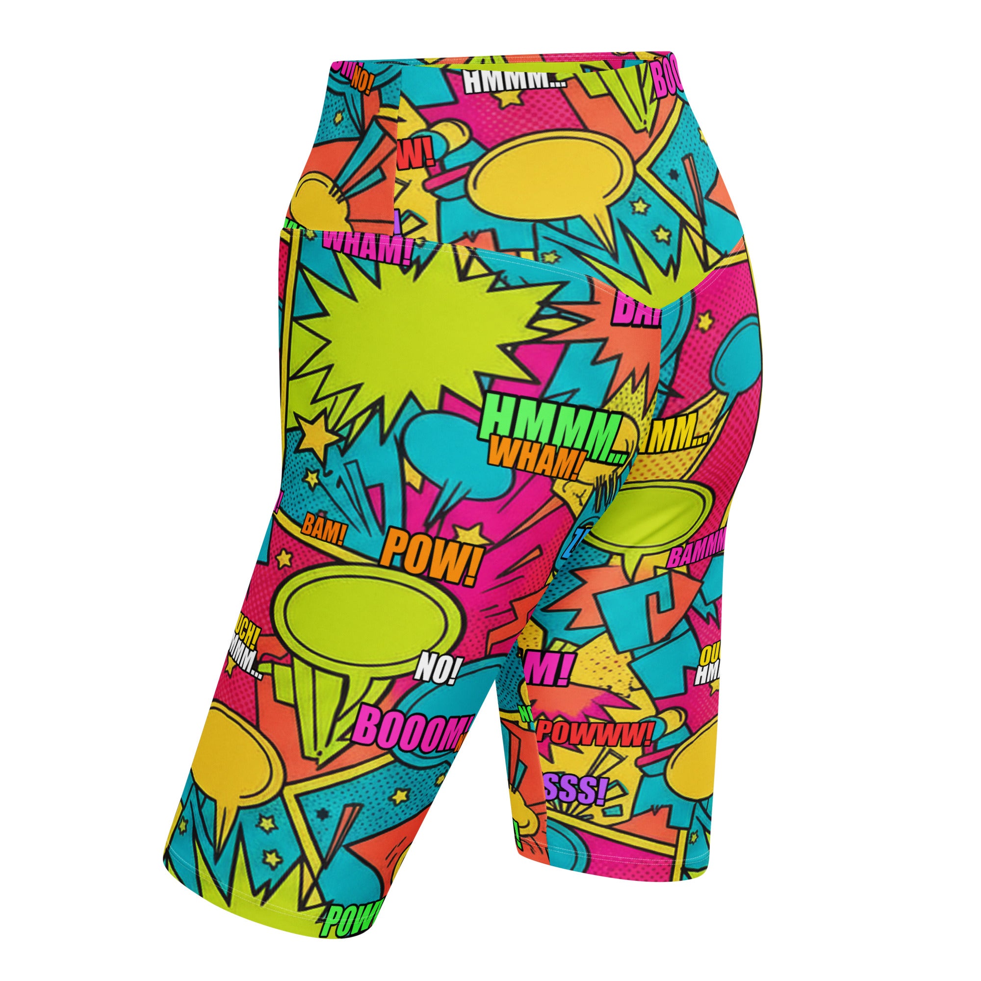 Comic Pop Tropical Bike Shorts | GearBunch
