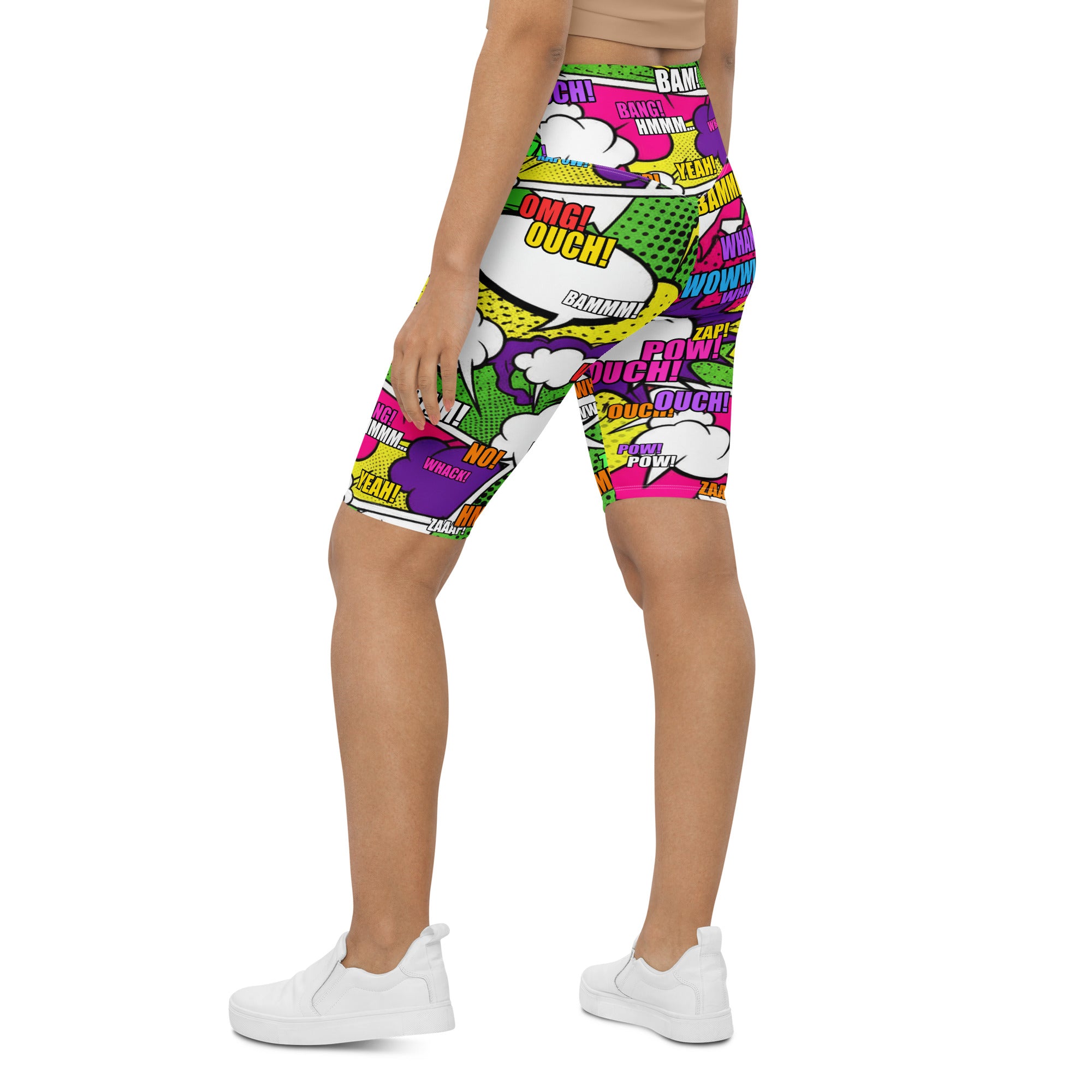 Comic Villain Neon Bike Shorts | GearBunch