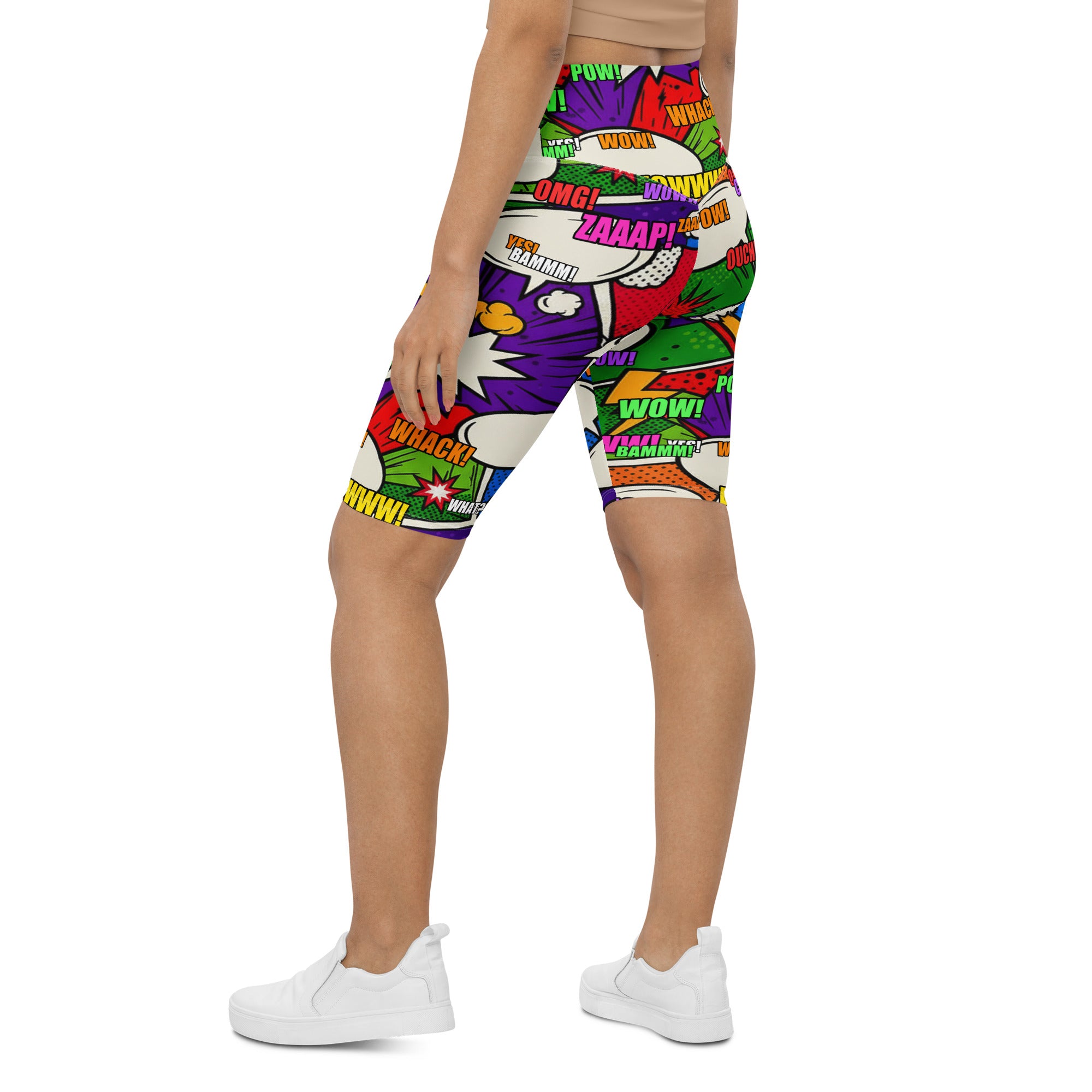 Comic Strip Monster Mash Bike Shorts | GearBunch