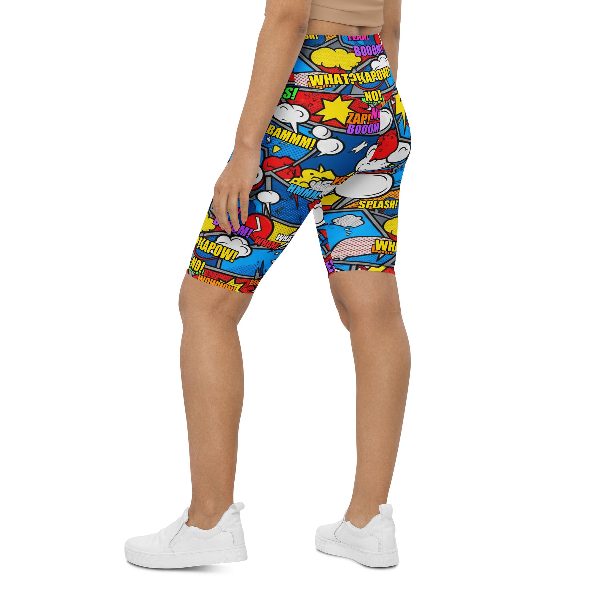 Comic Strip Robot Wars Bike Shorts | GearBunch