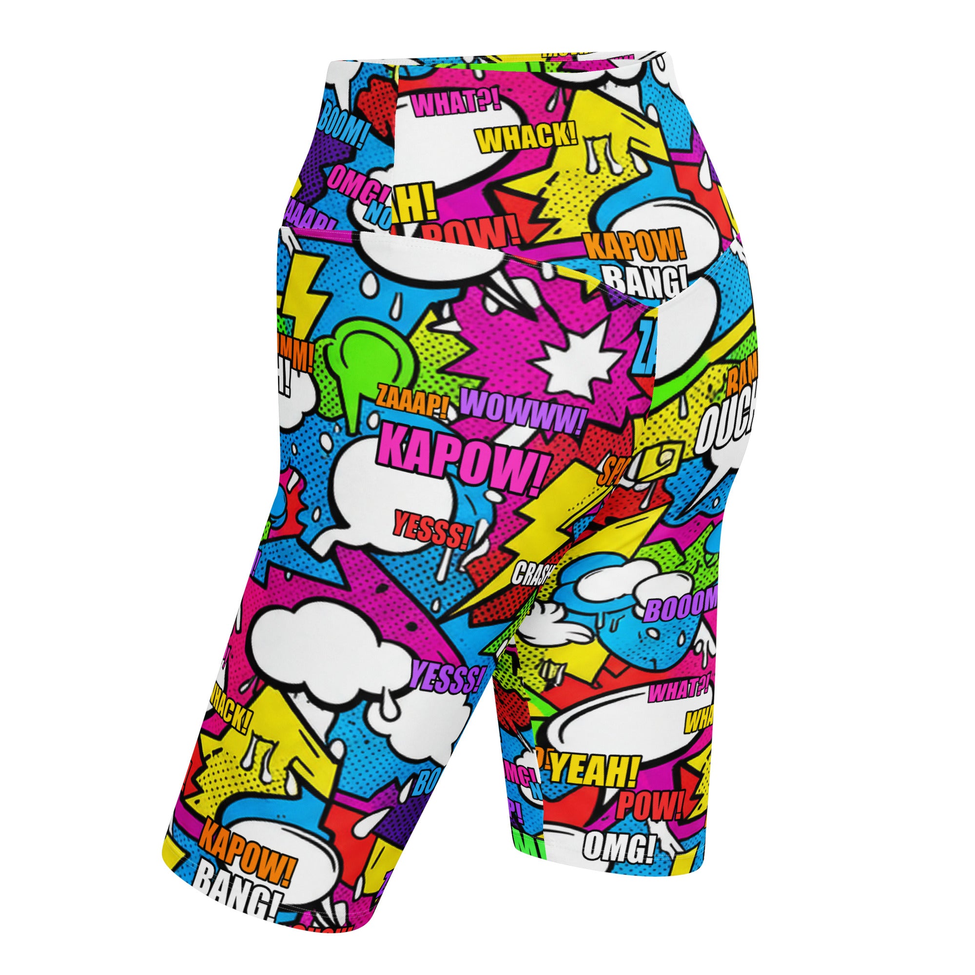 Comic Strip Graffiti Street Bike Shorts | GearBunch