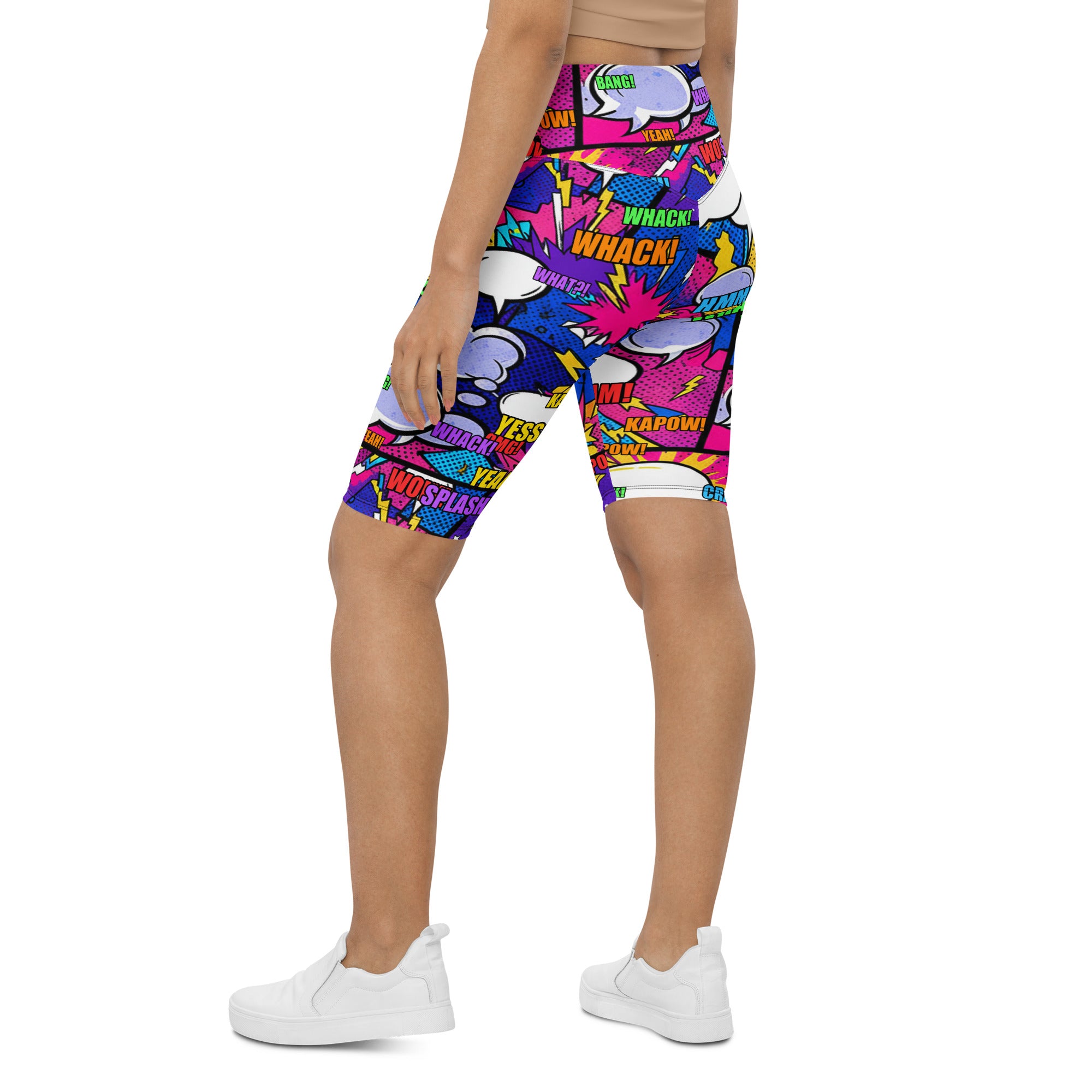 Comic Strip Cosmic Boom Bike Shorts | GearBunch